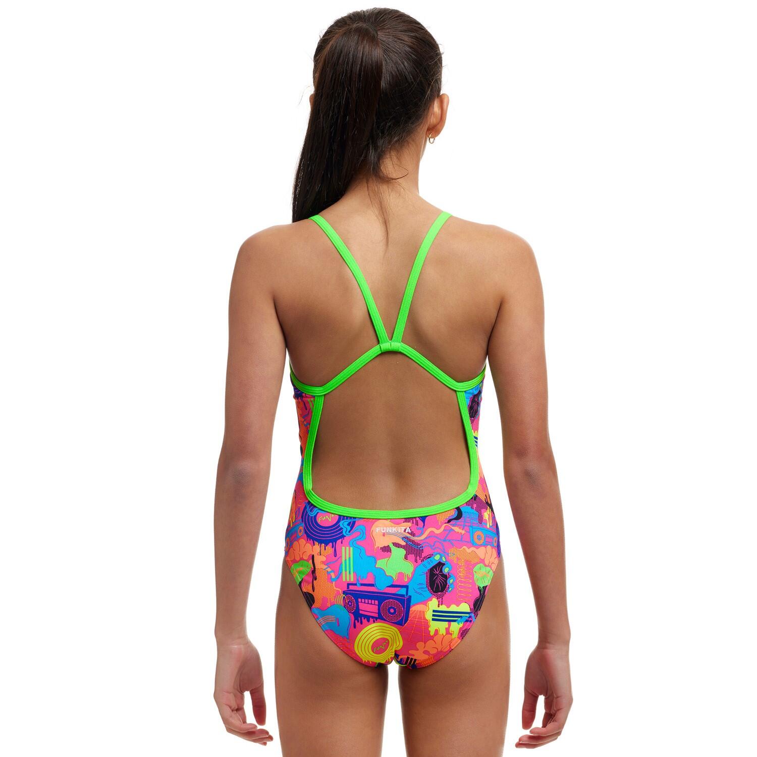 Strój kąpielowy dziewiczęcy Funkita Lotsa Pop Single Strap 2/6