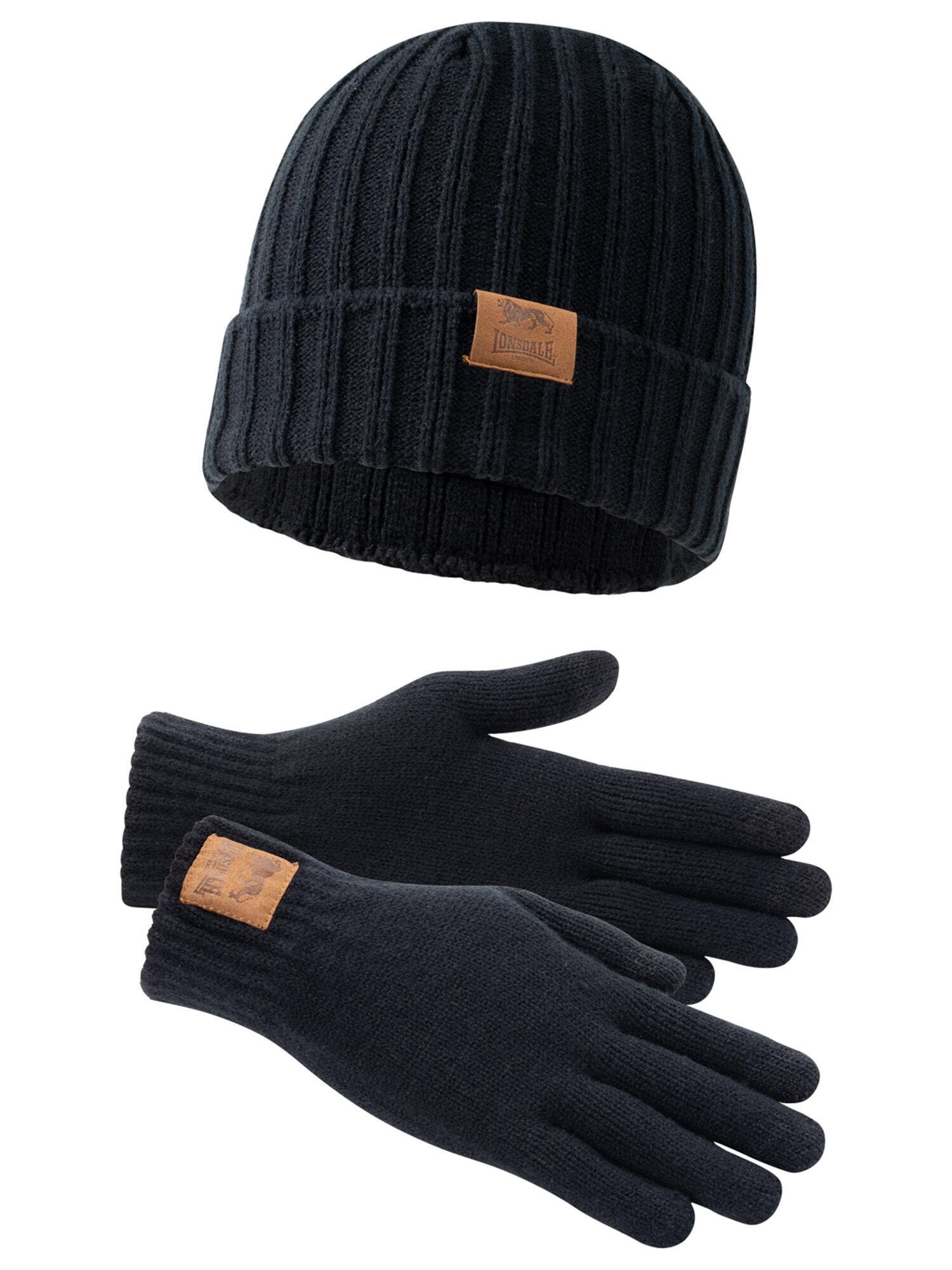 Set di cappelli e guanti Lonsdale Deazley 2/6