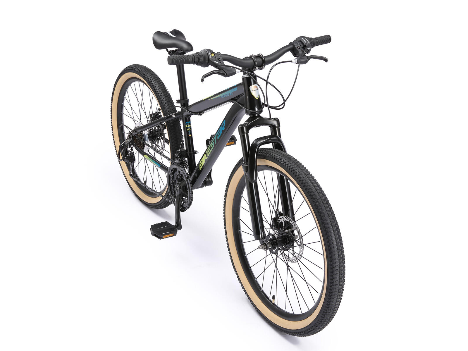 Bikestar MTB staal 21speed 24inch zwart 4/6