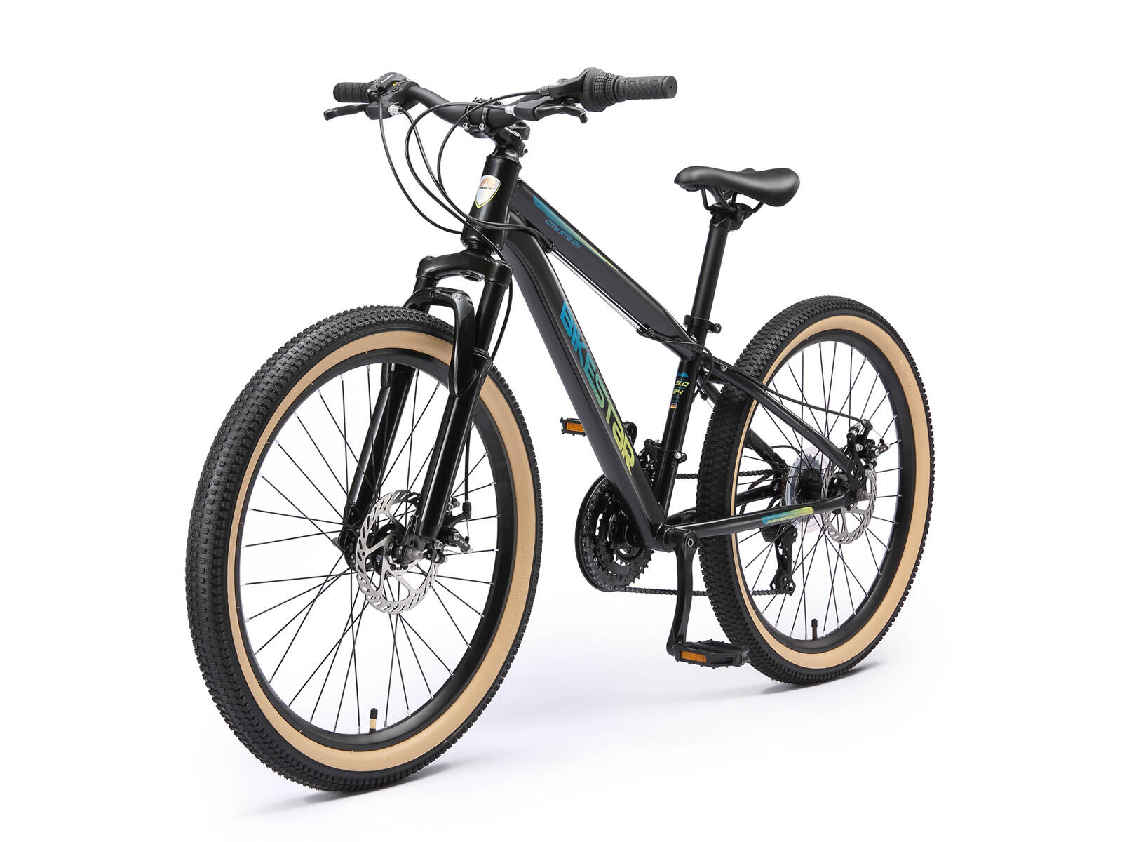 Bikestar MTB staal 21speed 24inch zwart 3/6