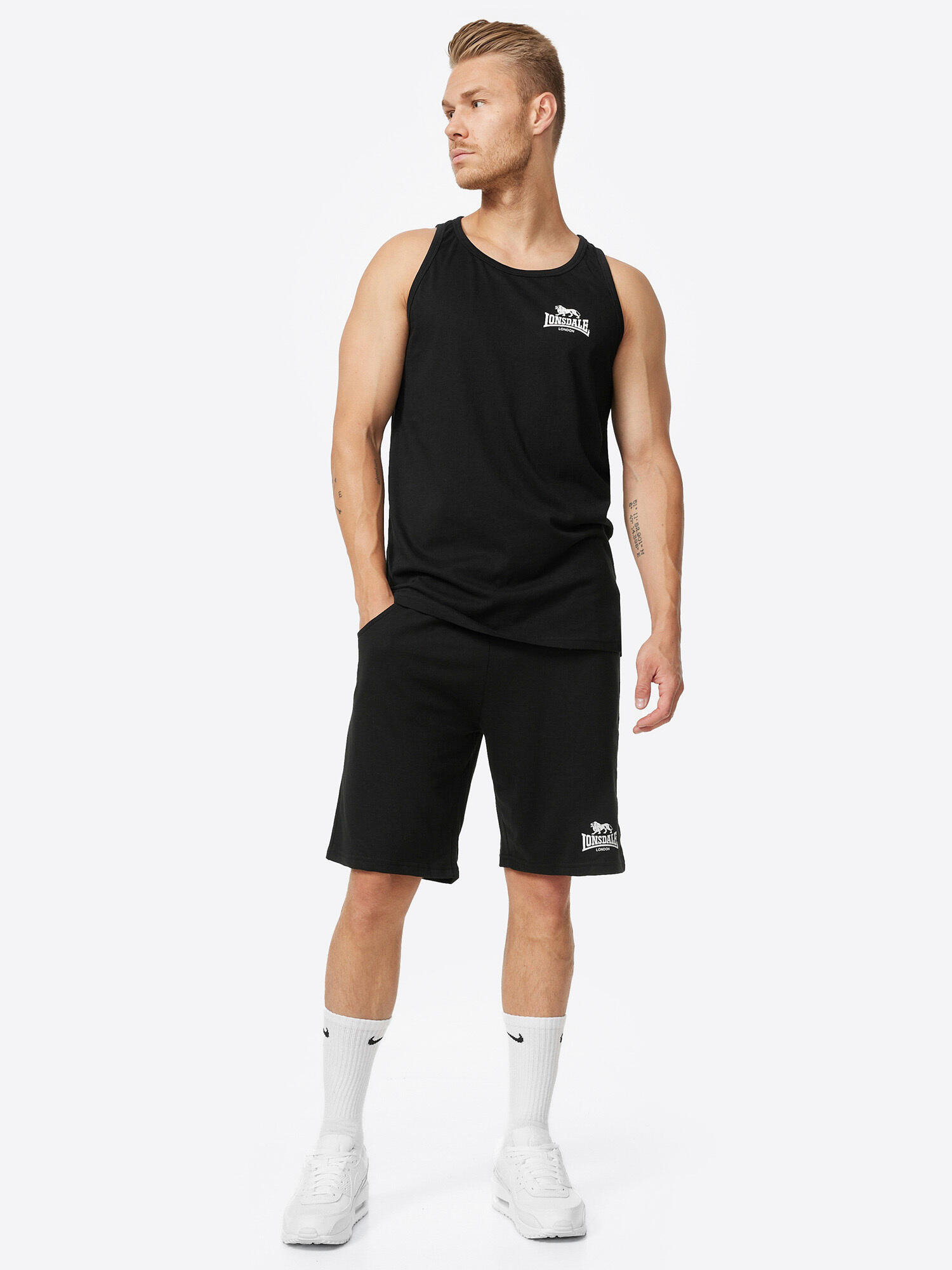 LONSDALE Heren singlet slim fit DOLTON 3/5