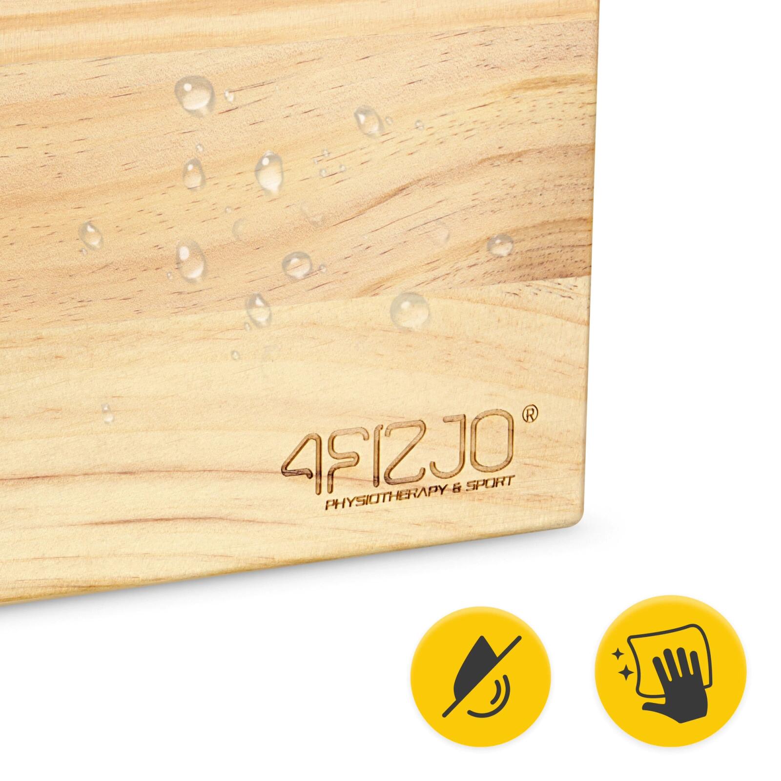 Yogablock Holz Natur Yoga Block Holzklotz Stabil Pilates 4FIZJO 7/7
