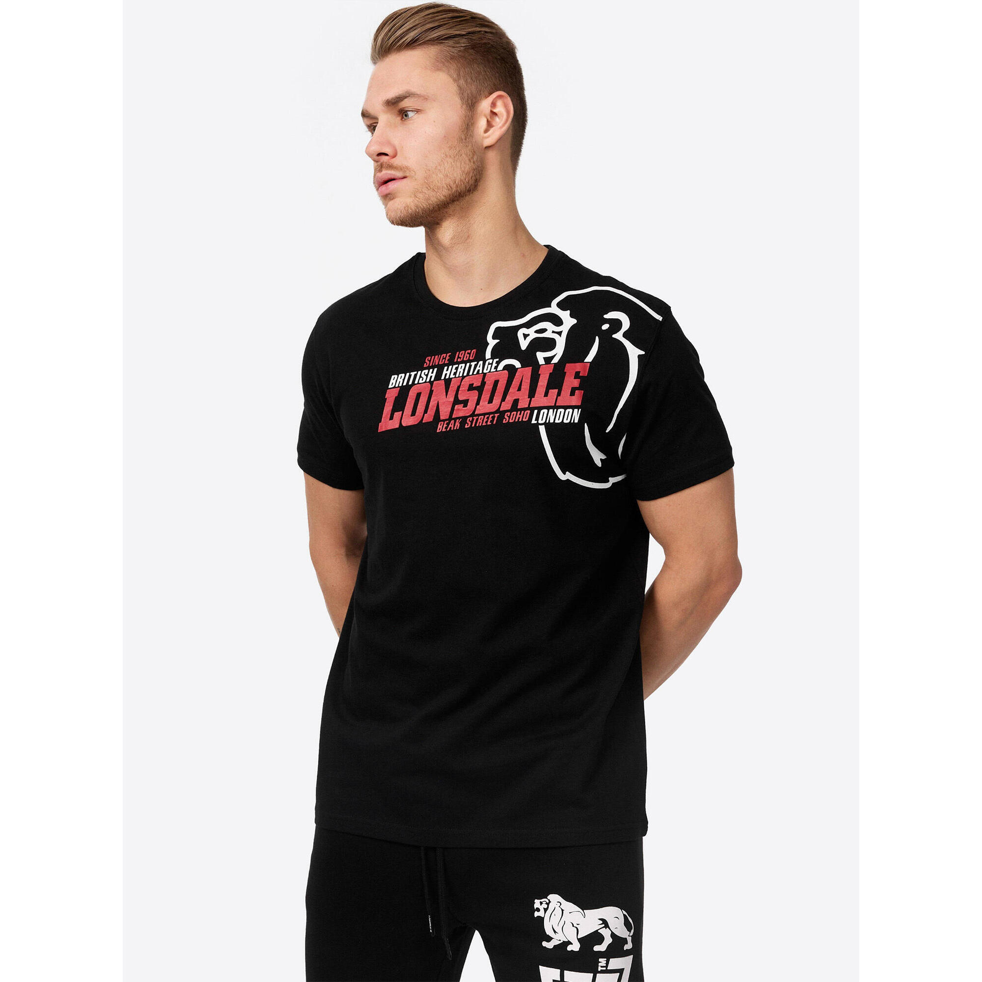 Lonsdale - T-shirt Lonsdale Walkley - T-shirt Manches Courtes - Noir - 58 4xl - Decathlon