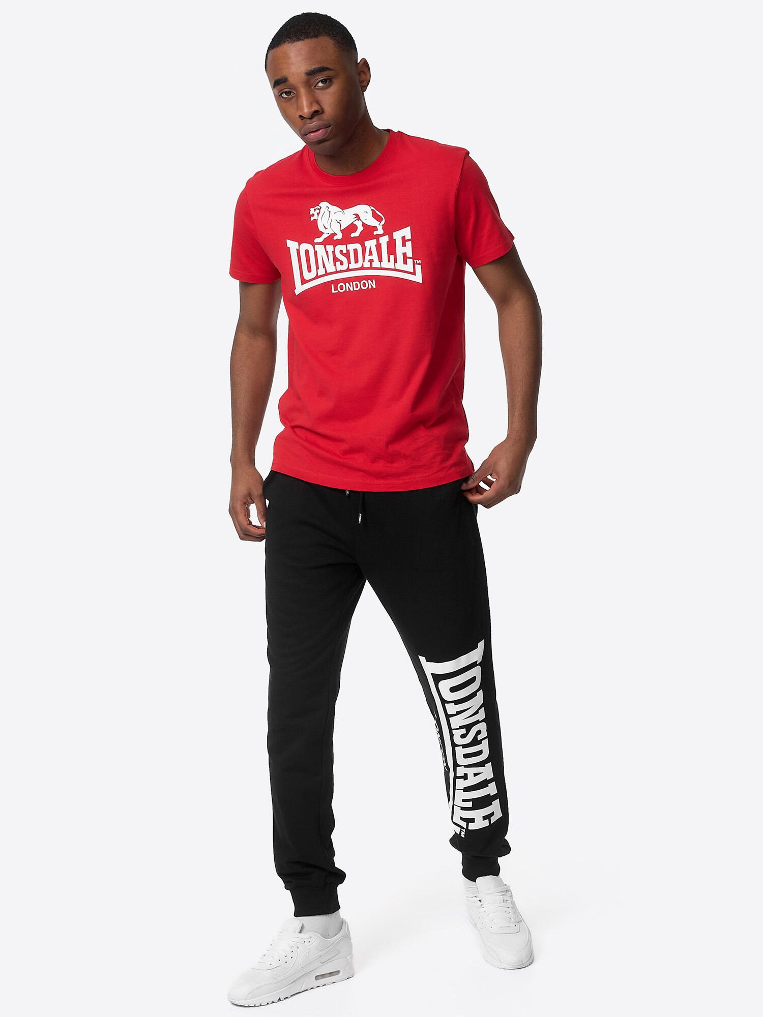 LONSDALE Heren-T-shirt normale pasvorm ST. ERNEY 3/5