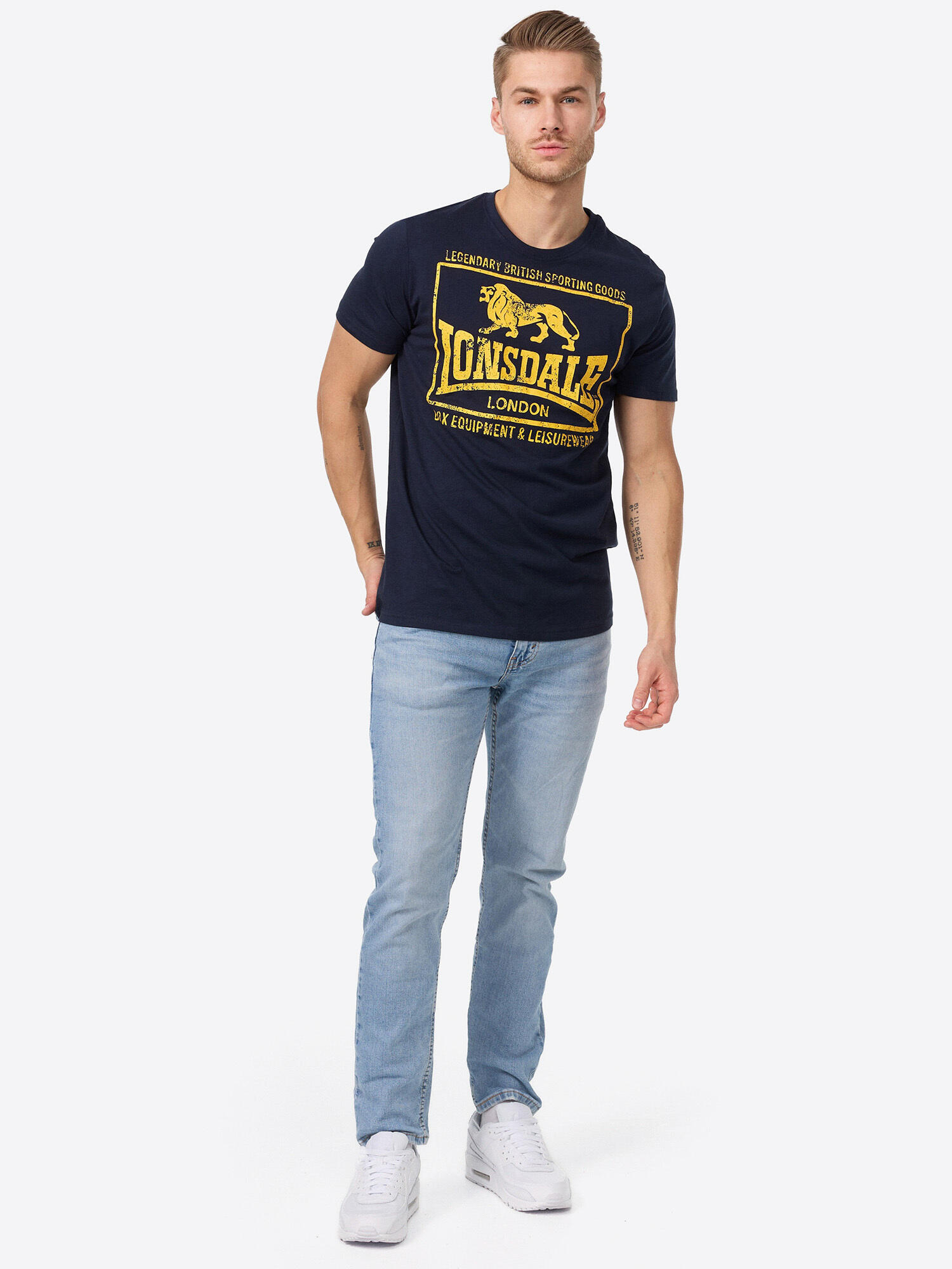 T-shirt pour homme Lonsdale Hounslow bleue 3/5