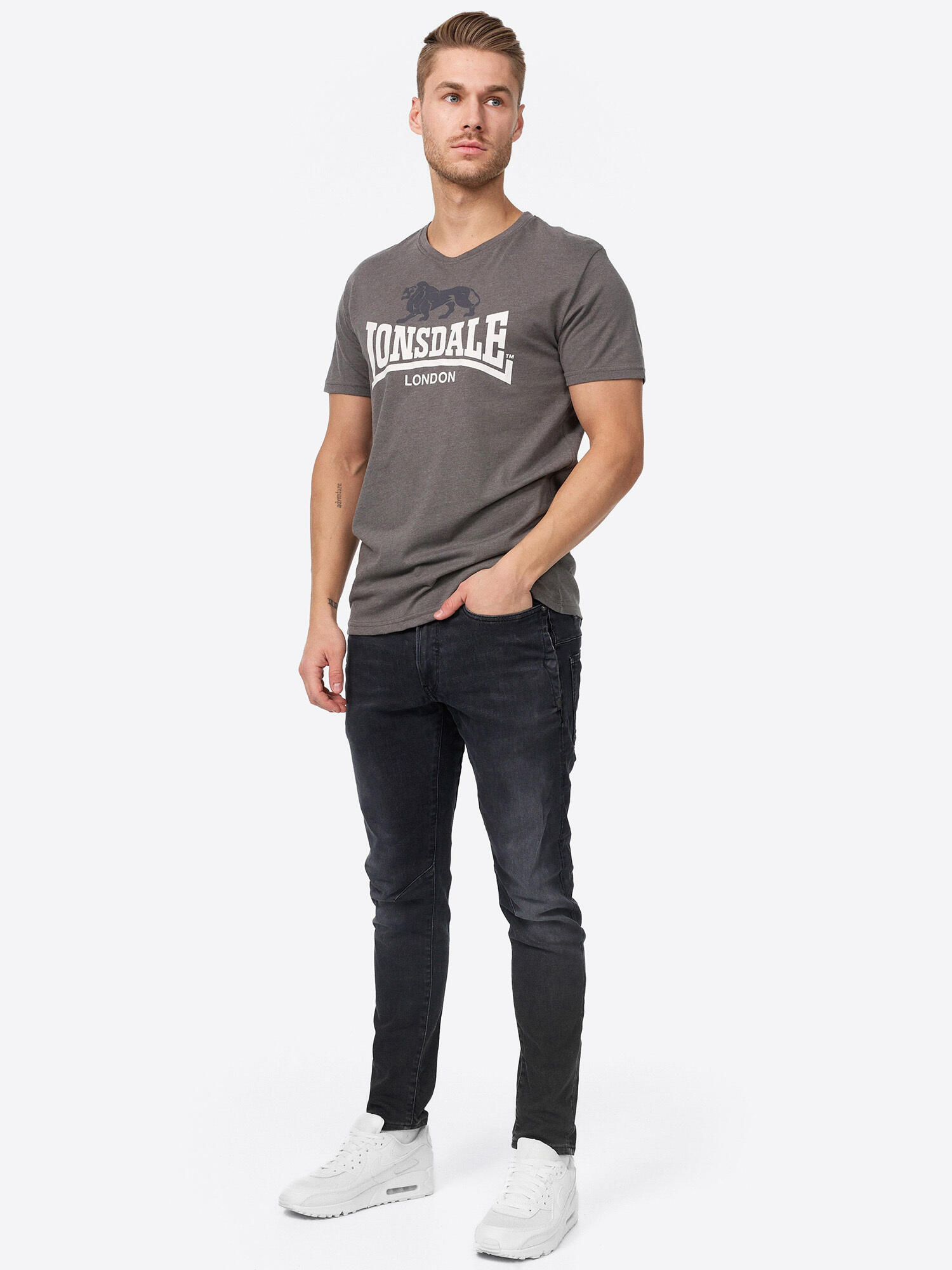 LONSDALE Heren-T-shirt normale pasvorm GARGRAVE 3/5