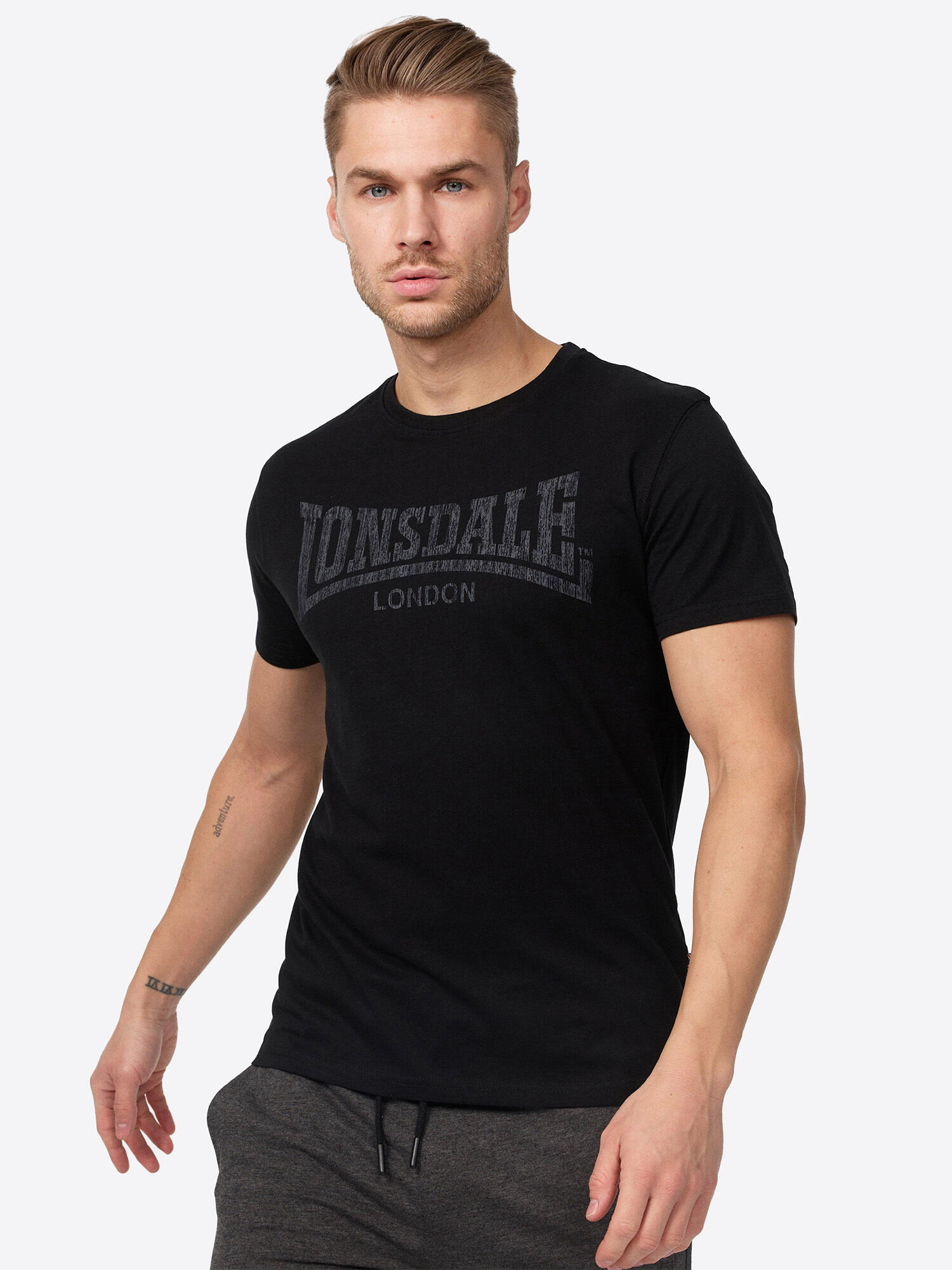 LONSDALE Camiseta Hombre Lonsdale negra