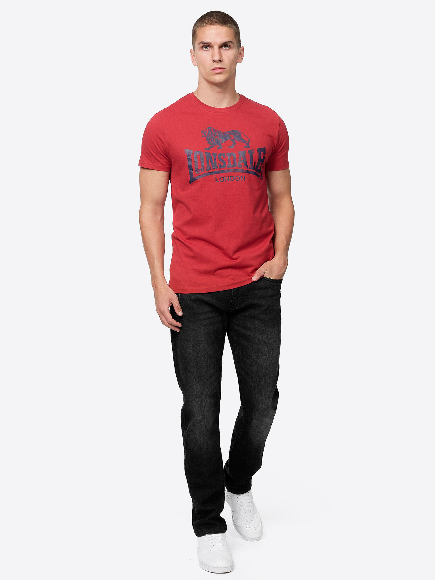 LONSDALE Heren-T-shirt normale pasvorm SILVERHILL 3/5