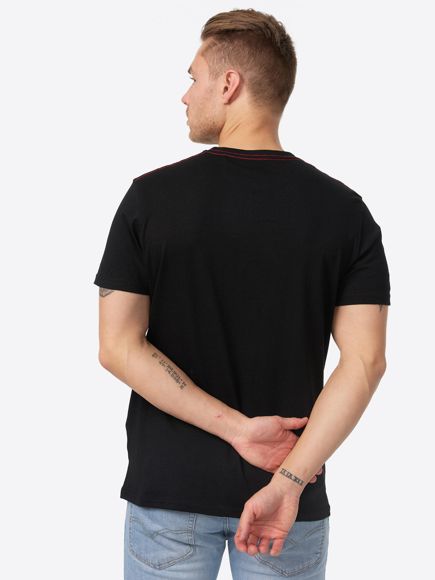Camiseta para Homem Lonsdale Two tone Preto 4/5