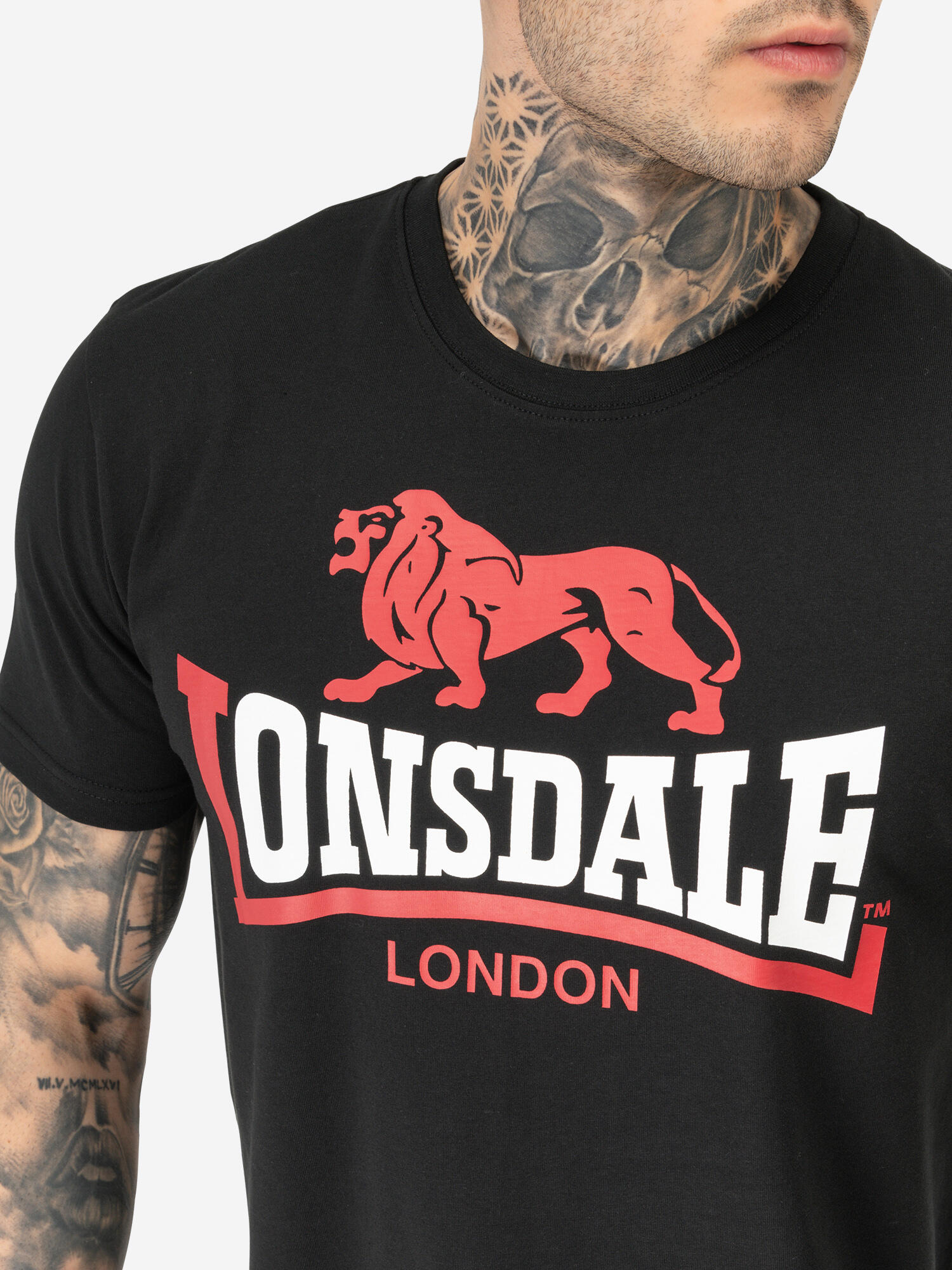 LONSDALE Herren T-Shirt normale Passform LION TWO TONE 5/5