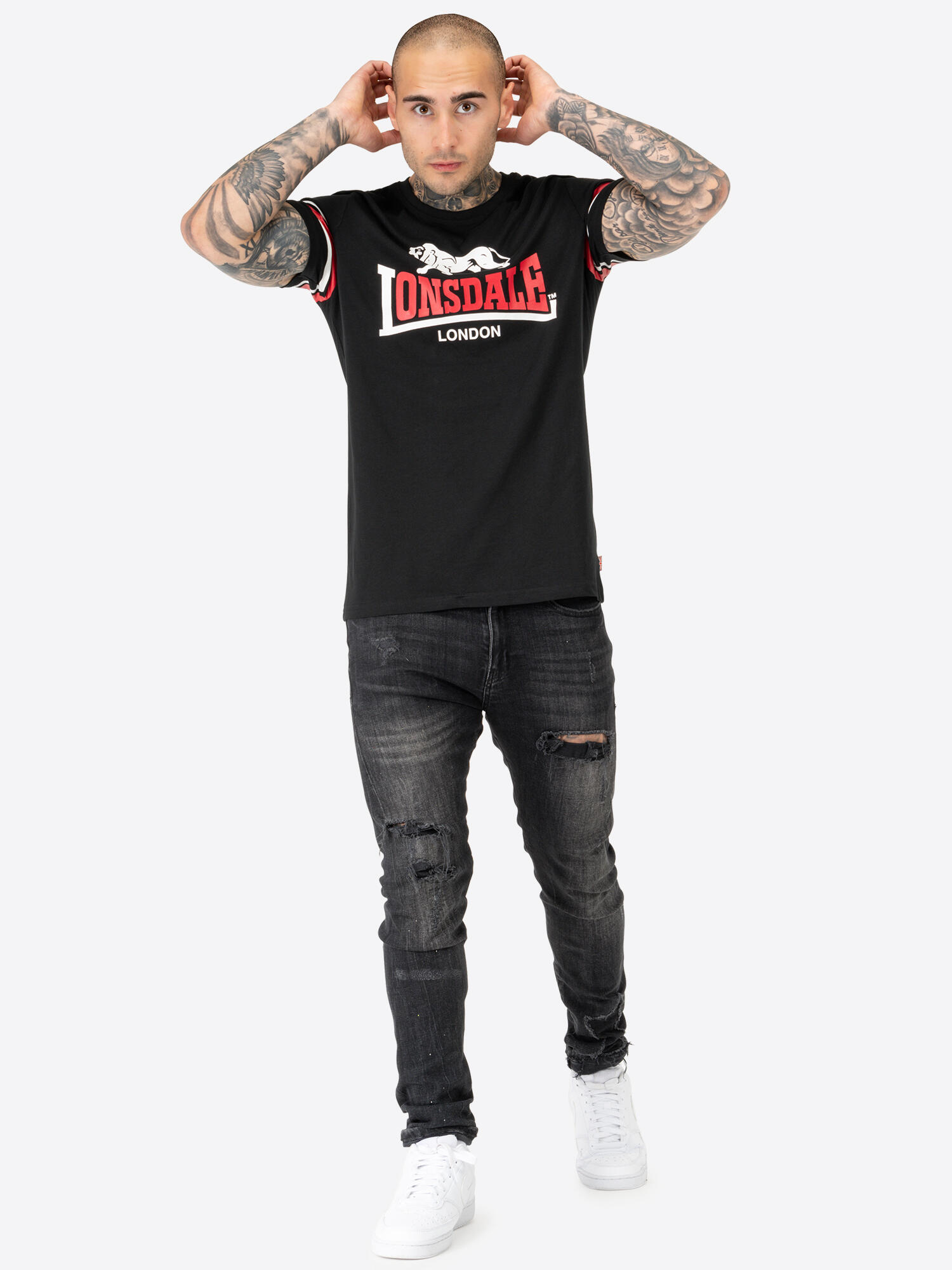 LONSDALE Heren-T-shirt normale pasvorm HEMPRIGGS 3/5