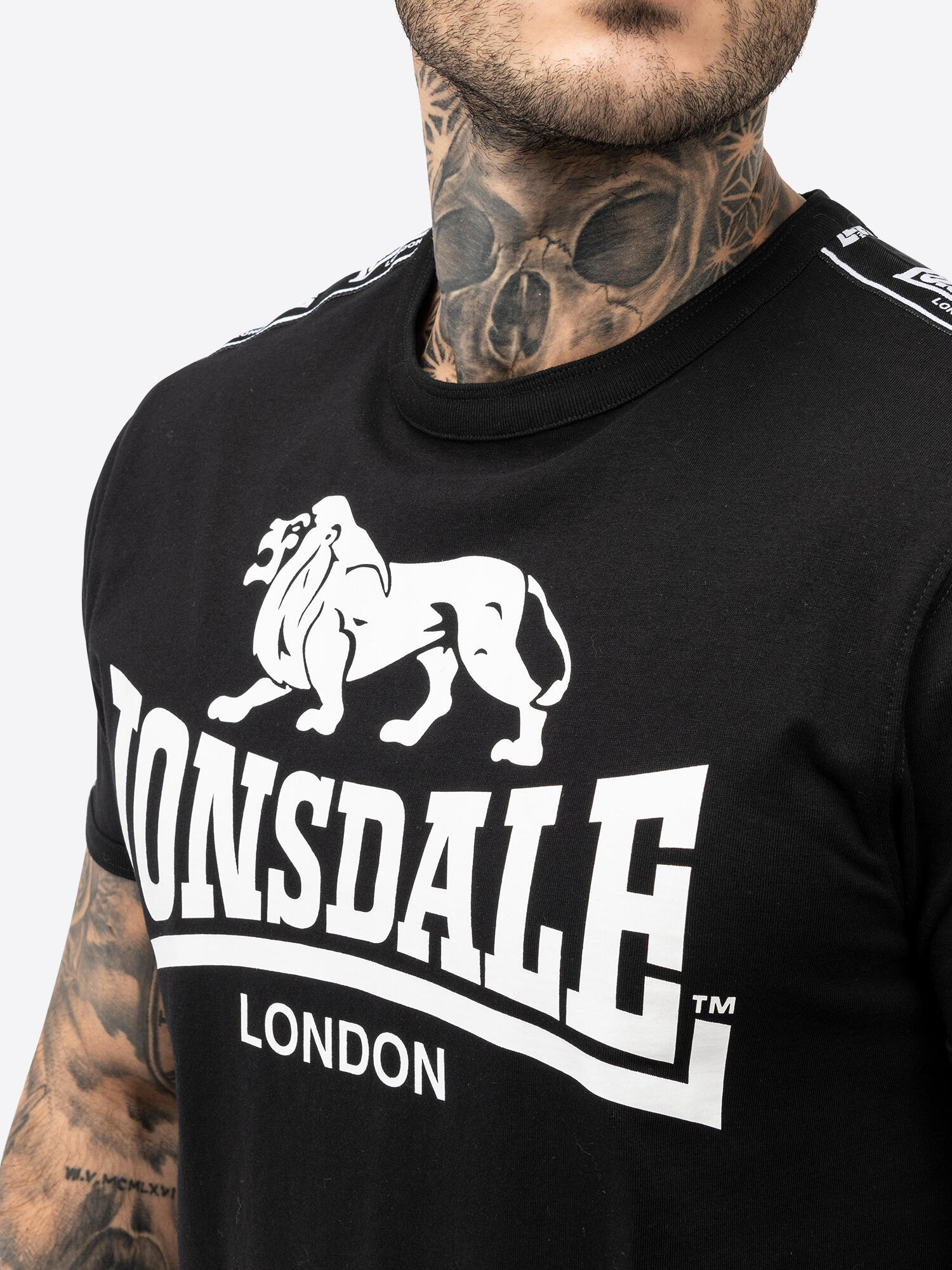 Camiseta para Hombre Lonsdale Stour Negro 5/5