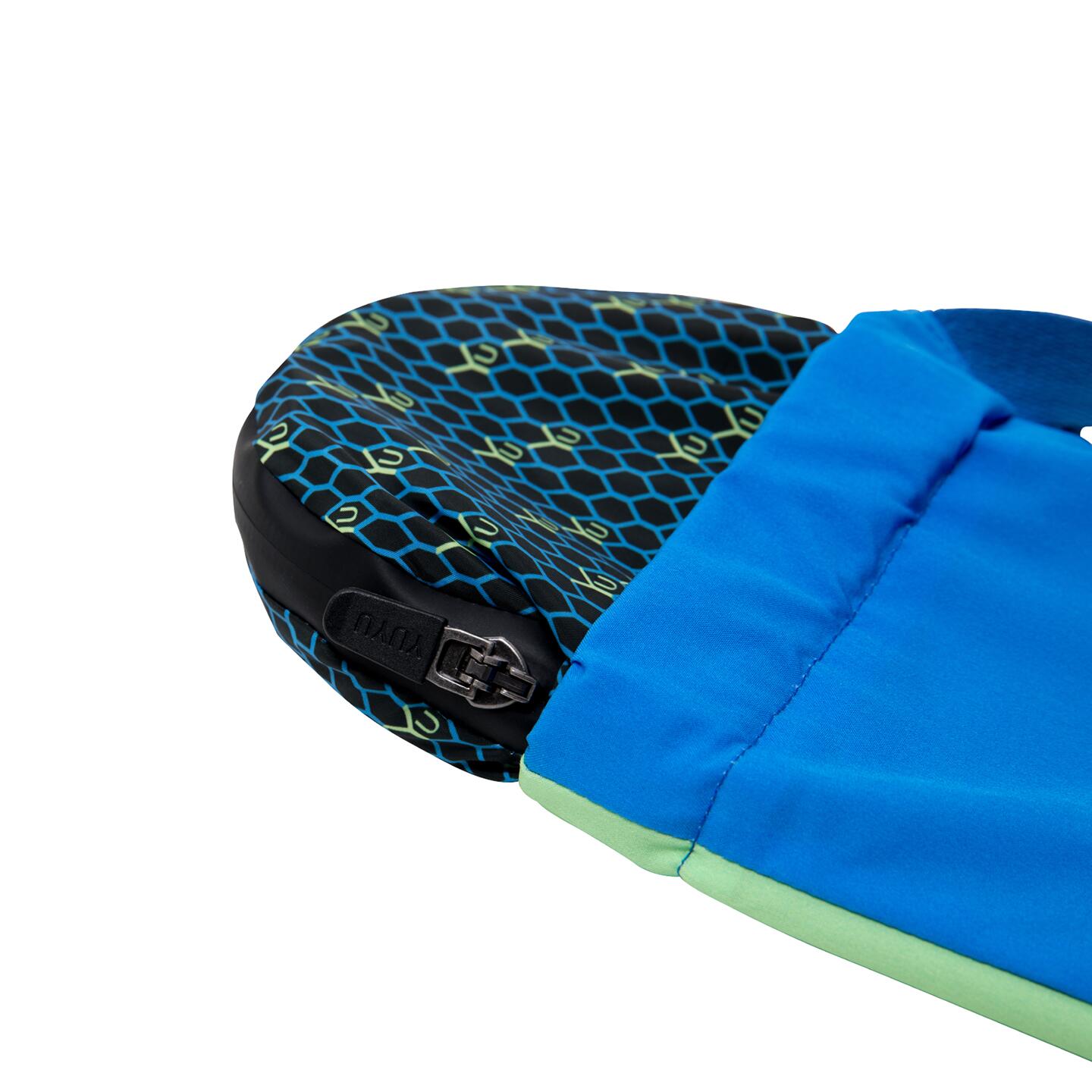 Longue poche de froid à congeler avec housse imperméable YUYU ICE, Bleu & Vert 3/4