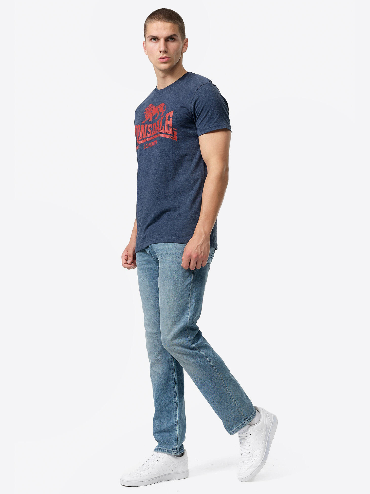 LONSDALE Heren-T-shirt normale pasvorm SILVERHILL 3/5