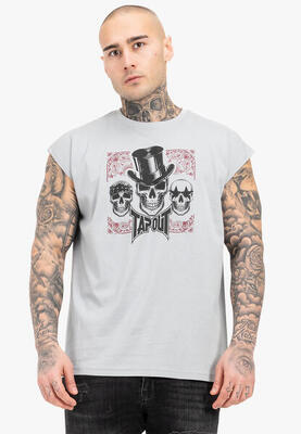 TAPOUT Herren ärmelloses T-Shirt normale Passform SKULL TANK