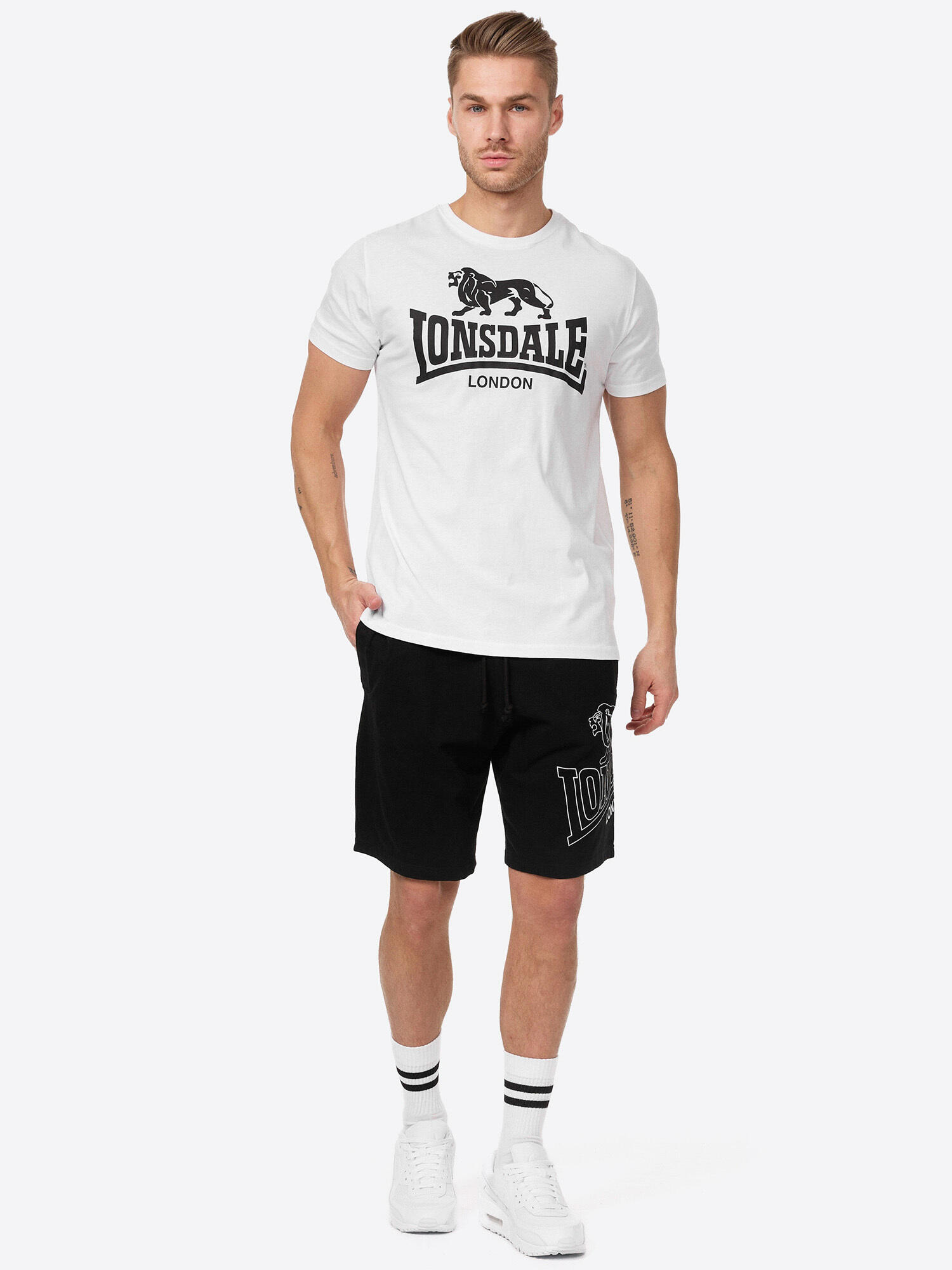 T-shirts pour homme Lonsdale Logo Blanc 3/5
