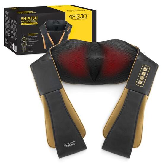 Shiatsu Nackenmassagegerät PRO+ 4FIZJO Schulter Massagegürtel mit Wärmefunktion