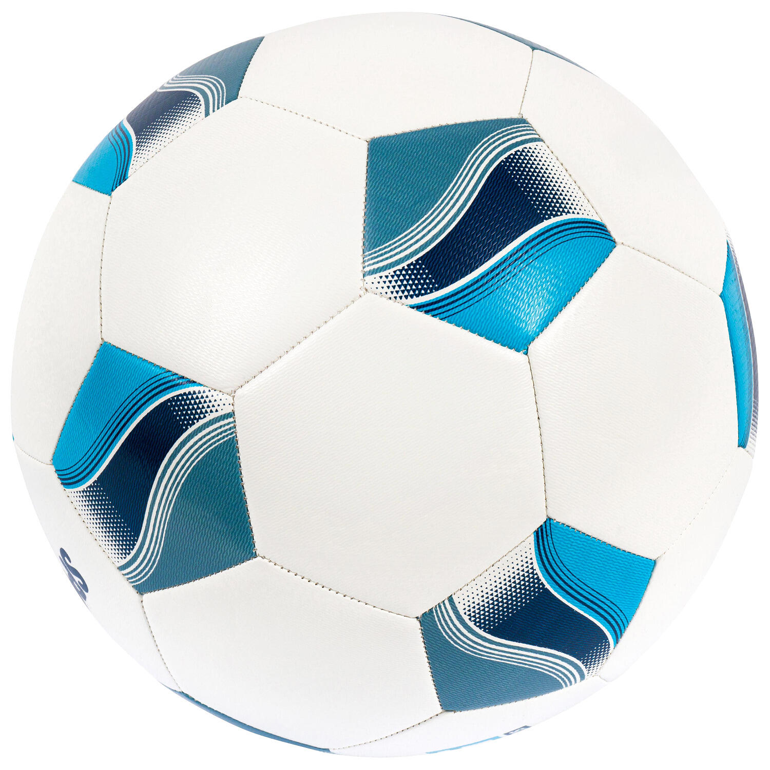 Fußball Fairtrade Light Größe 5 2025 Fussball Unisex Weiß-Blau 3/4