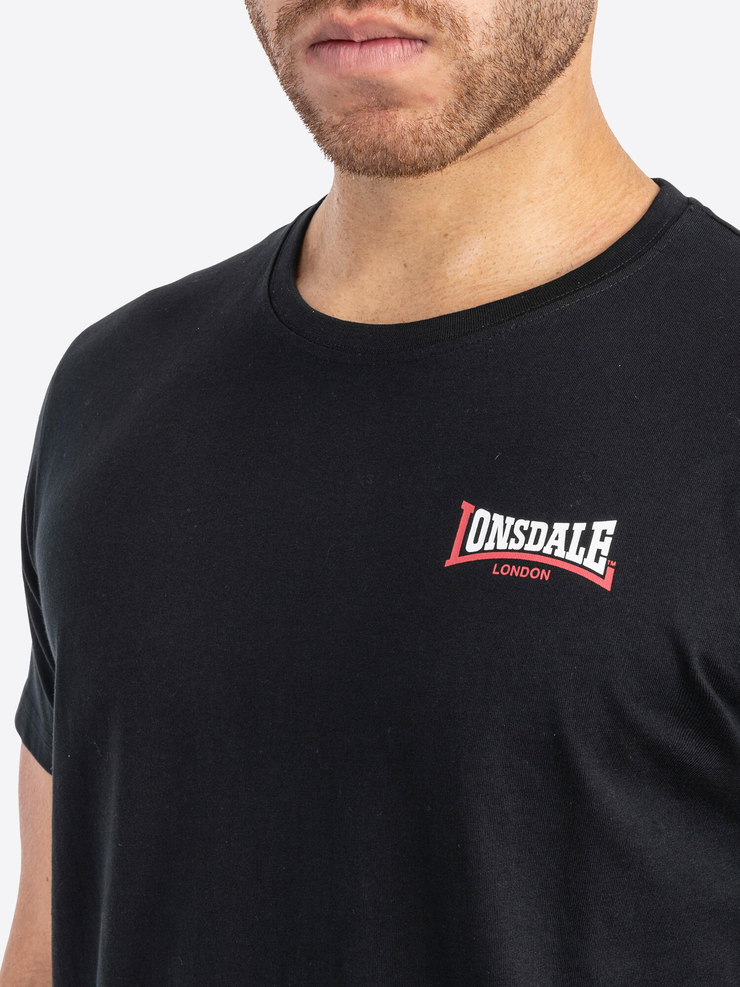 Sudadera Hombre Lonsdale Sudadera Lonsdale London Lympstone Para Hombre - Negro, Corte Regular Y Logo Bordado Prenda Básica Invierno