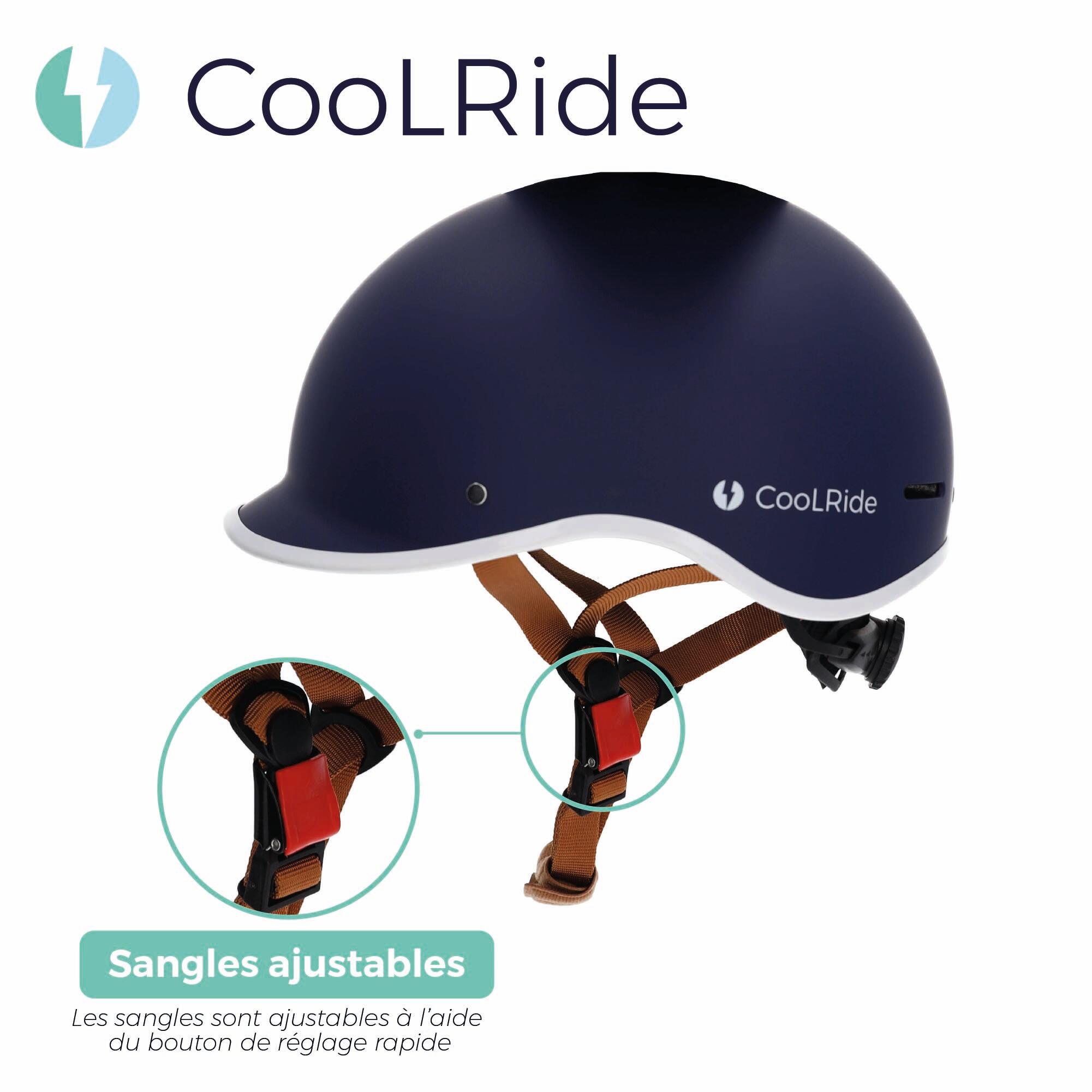 Casque vélo adulte 59-61 cm Multisport Noir mat avec visère intégrée 5/7