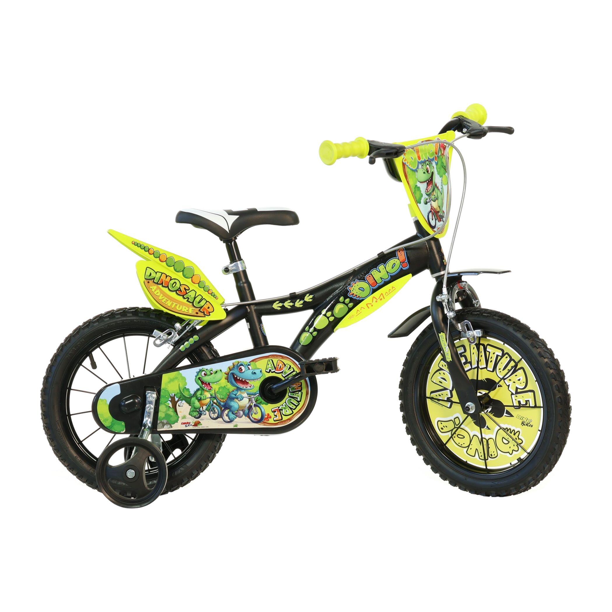 DINO BIKES Bicicleta de Criança 14 polegadas Dinosaur Adventure 4-6 anos