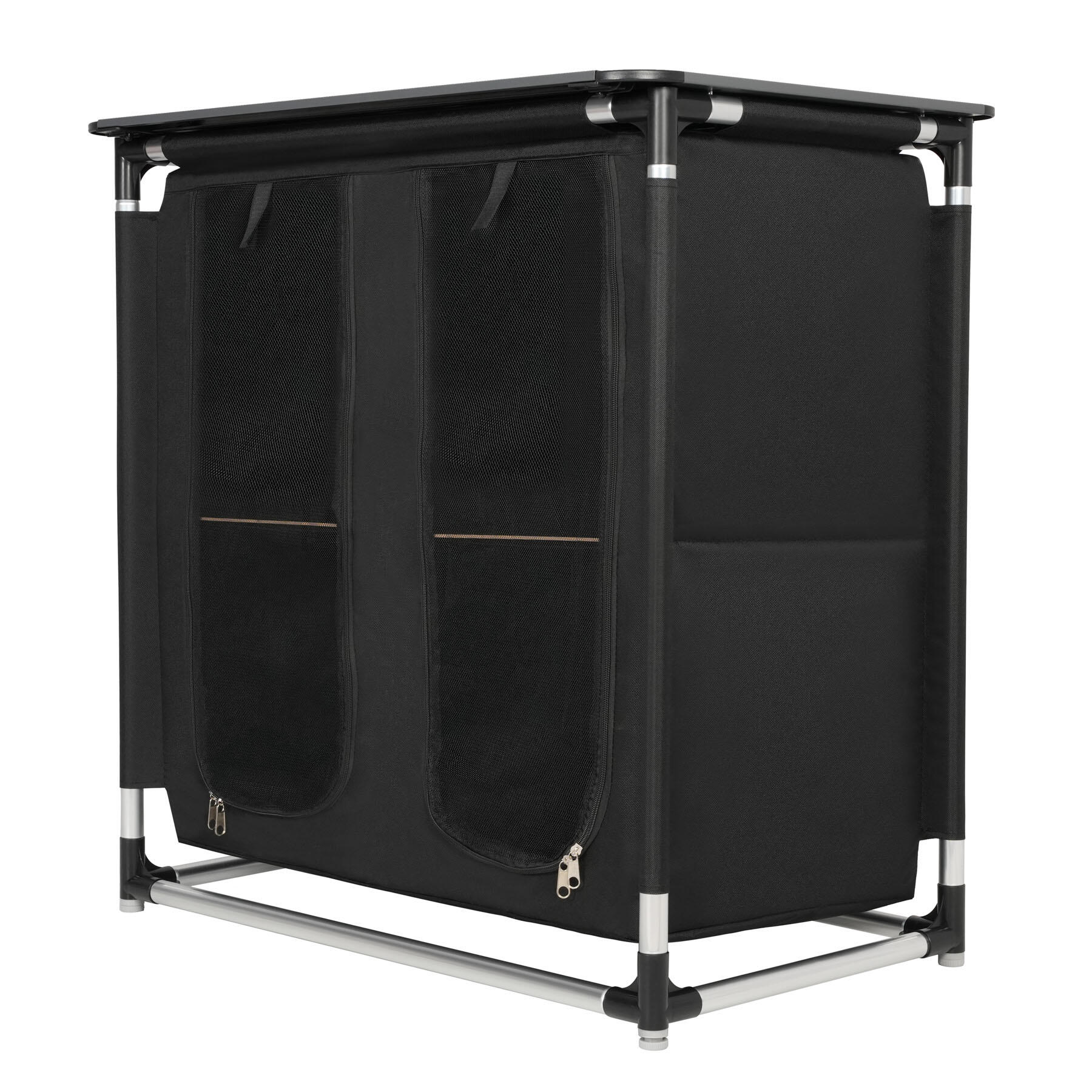 Nils Camp - Armoire De Voyage Pliable Avec Plateau Nils Camp Nc3032 - Meuble De Cuisine - Noir - No Size - Decathlon