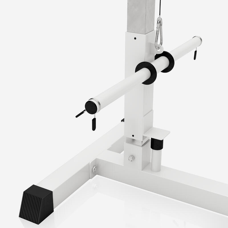 STATION DE TRACTION / TIRAGE POUR CHARGE GUIDÉE | MUSCULATION | BLANC