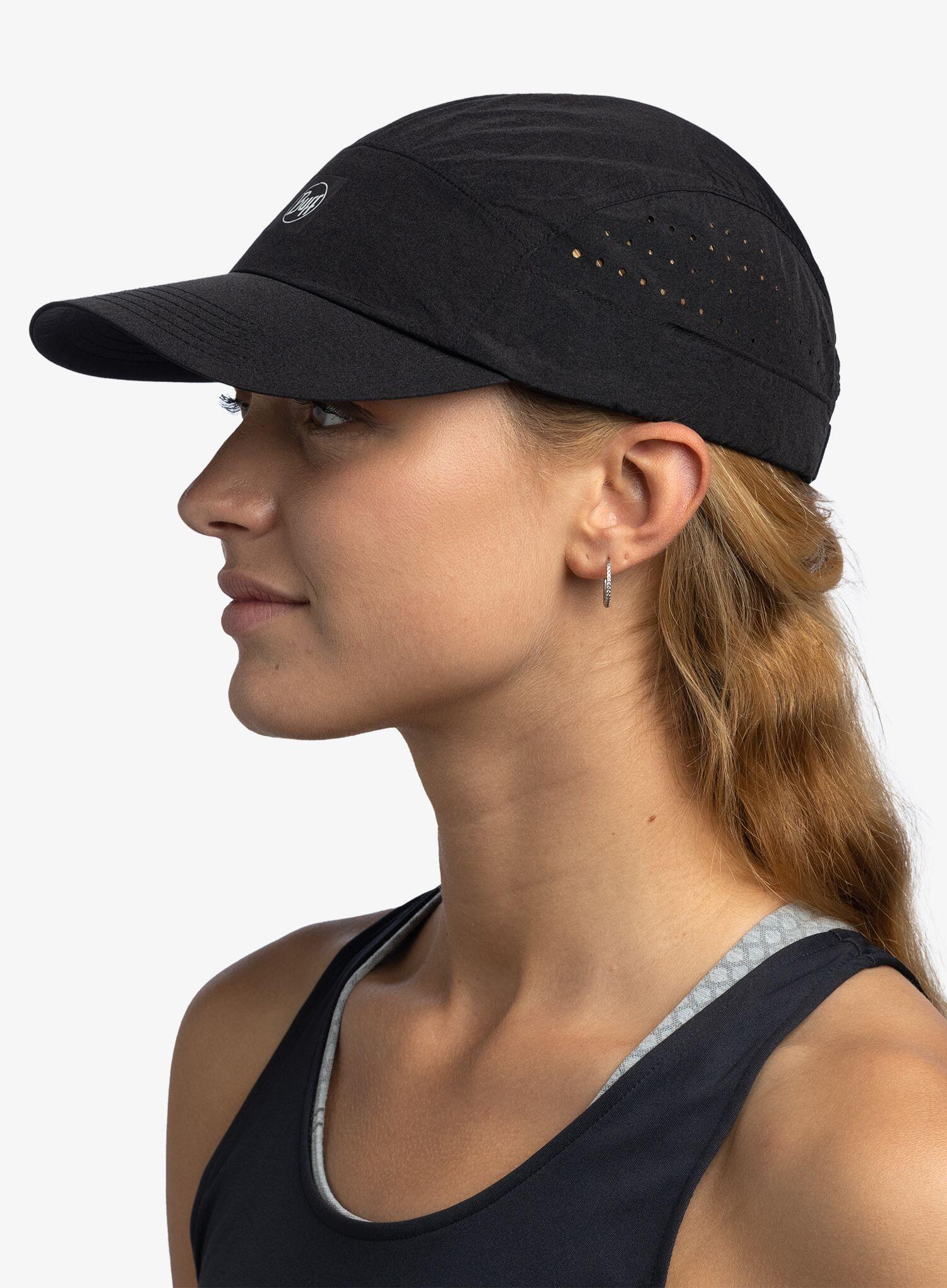 Boné Speed Preto Sólido corrida Unisex Preto Buff 4/7