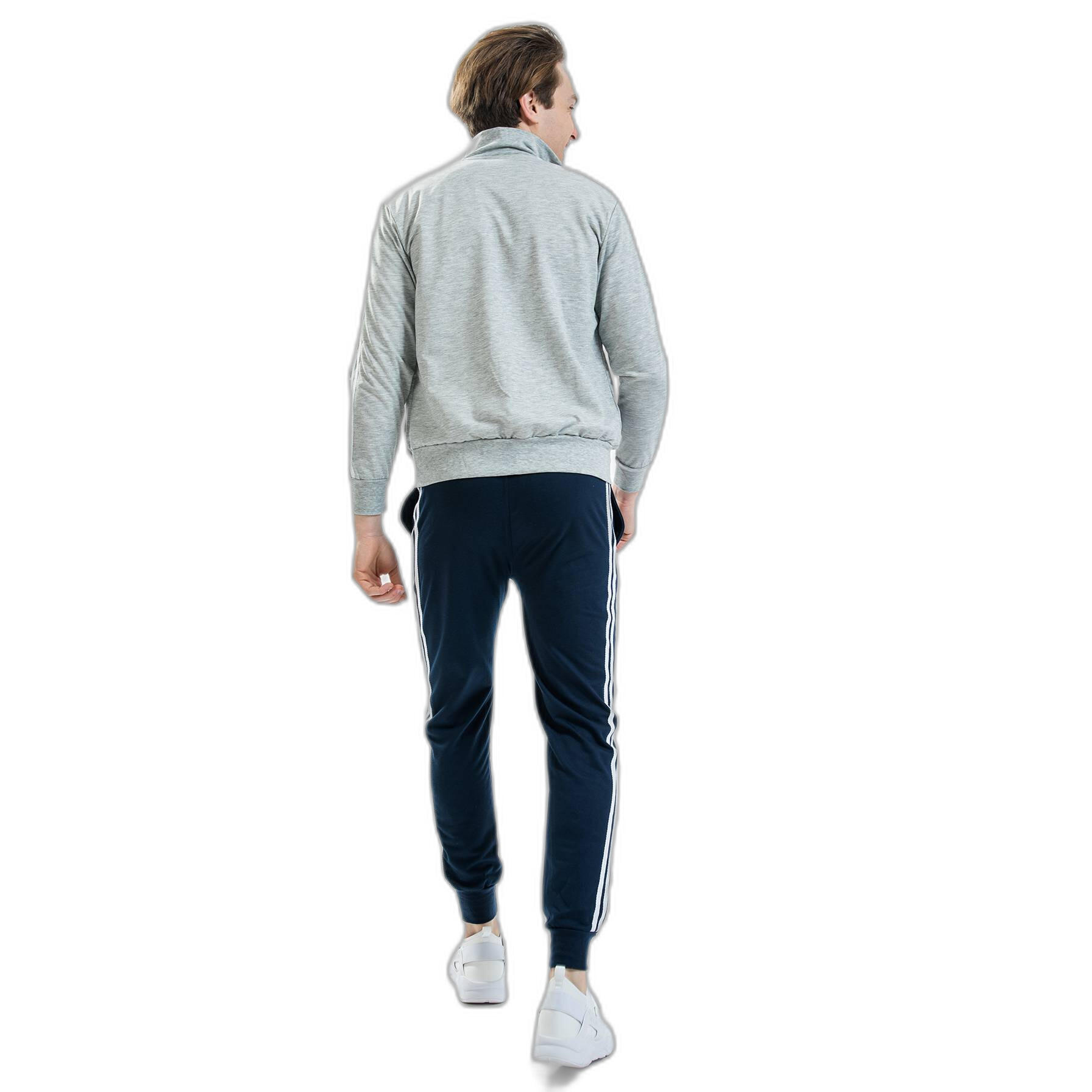 TUTA complete uomo givova grigio  melange chiaro/blu 3/5