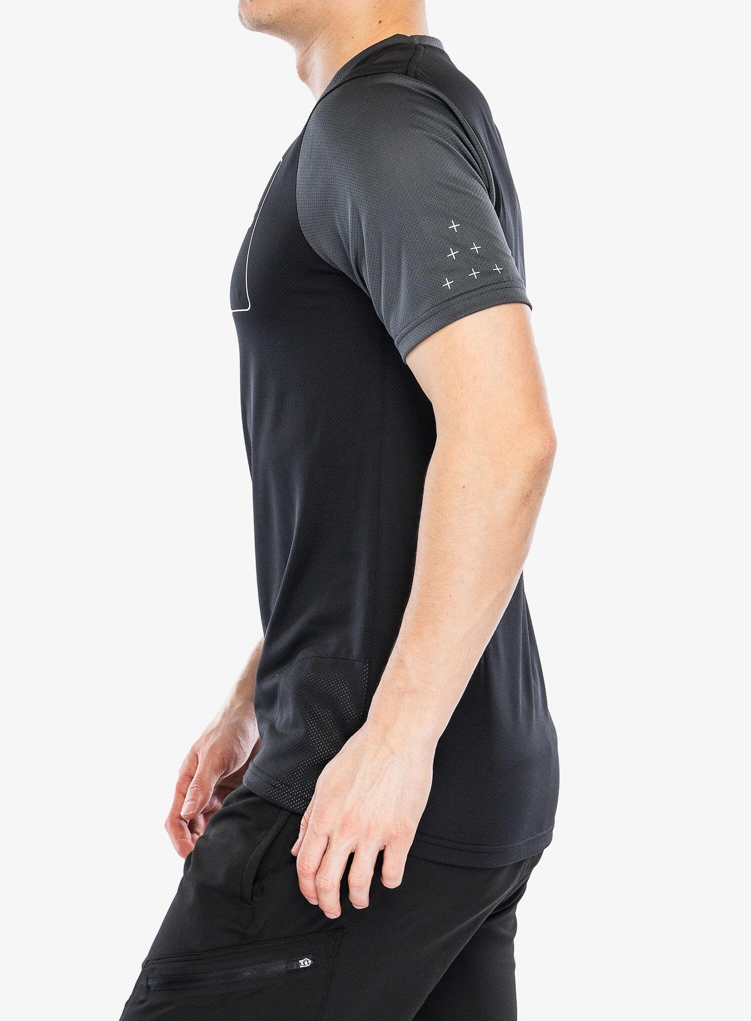 Maillot de manga corta Ridecamp 100% Negro / Gris Carbón 4/7