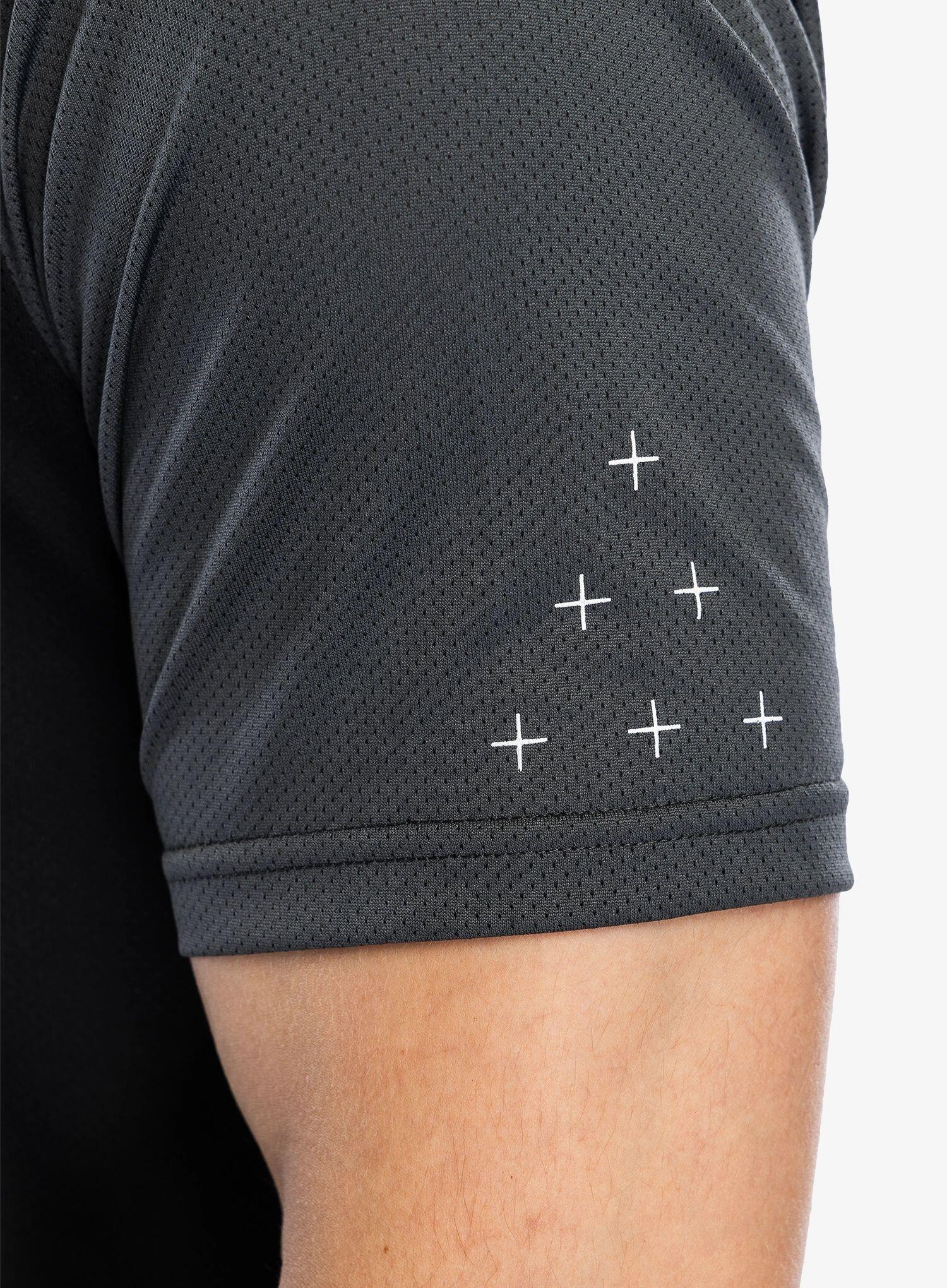 Maillot de manga corta Ridecamp 100% Negro / Gris Carbón 6/7