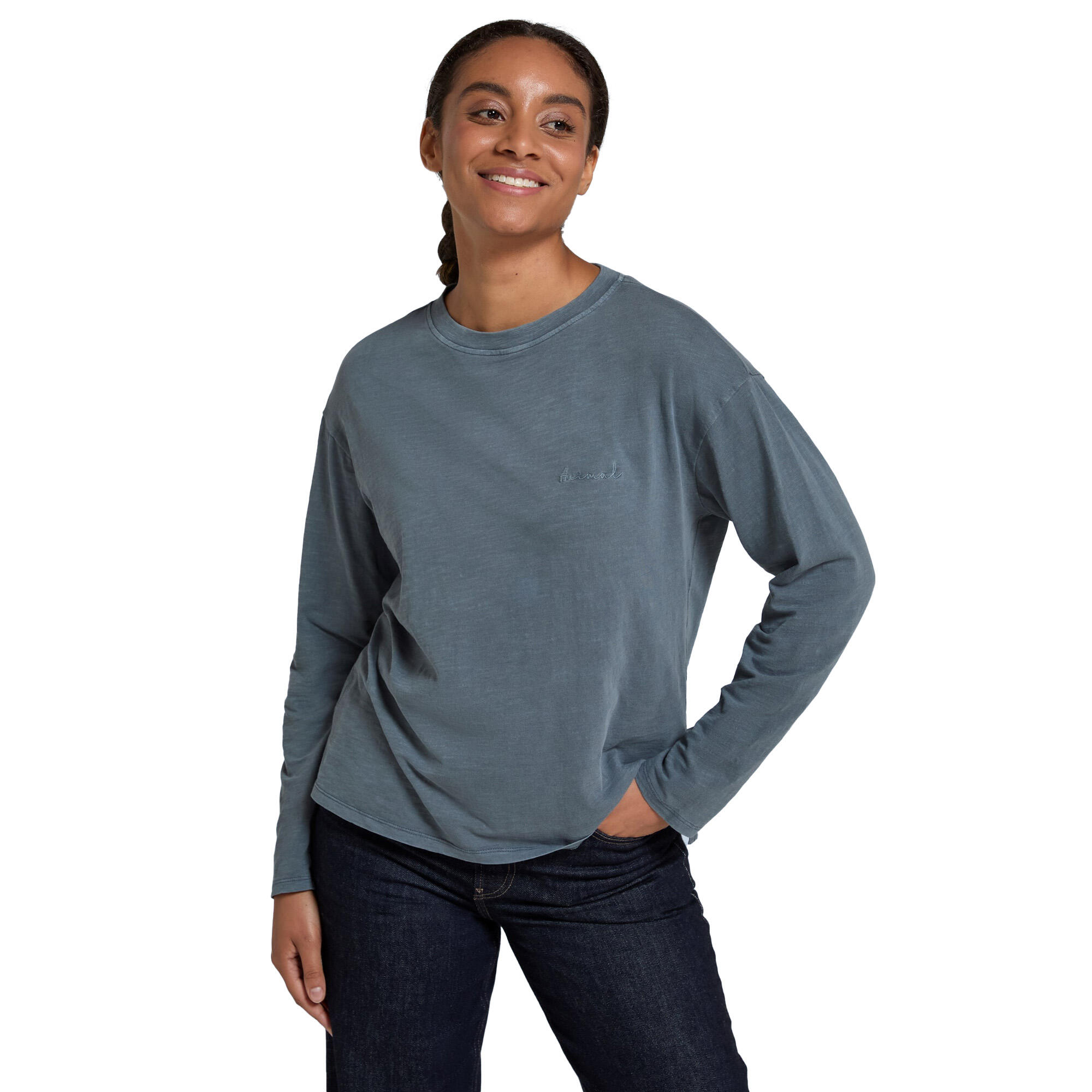 Womens/Ladies Lola LongSleeved TShirt (Petrol) 1/2