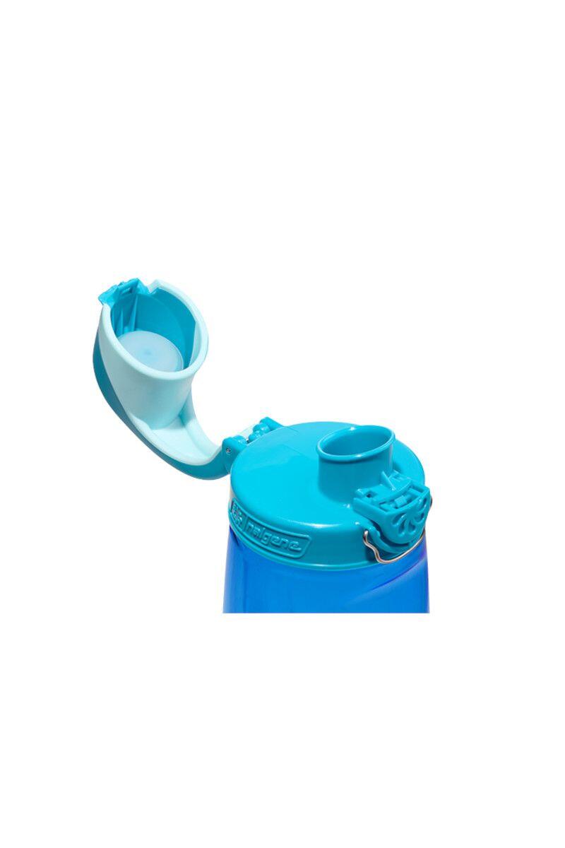Gourde Nalgene On The Fly 710 ml Tritan Bleu ardoise ouverture 1 main 4/4
