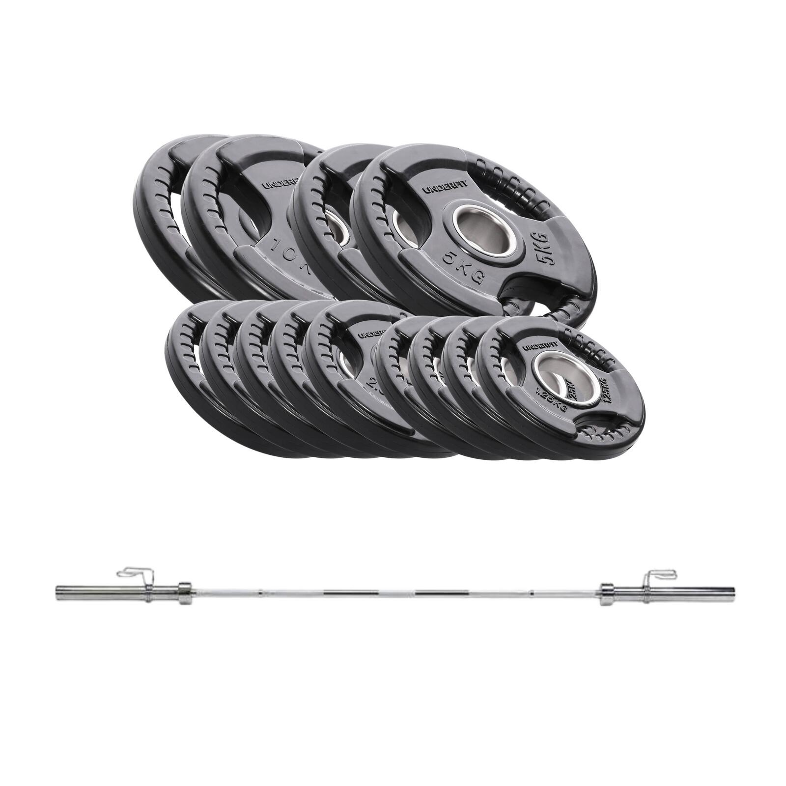Sztanga olimpijska 150 cm (50 mm) UF12733 UNDERFIT 58 kg 1/7
