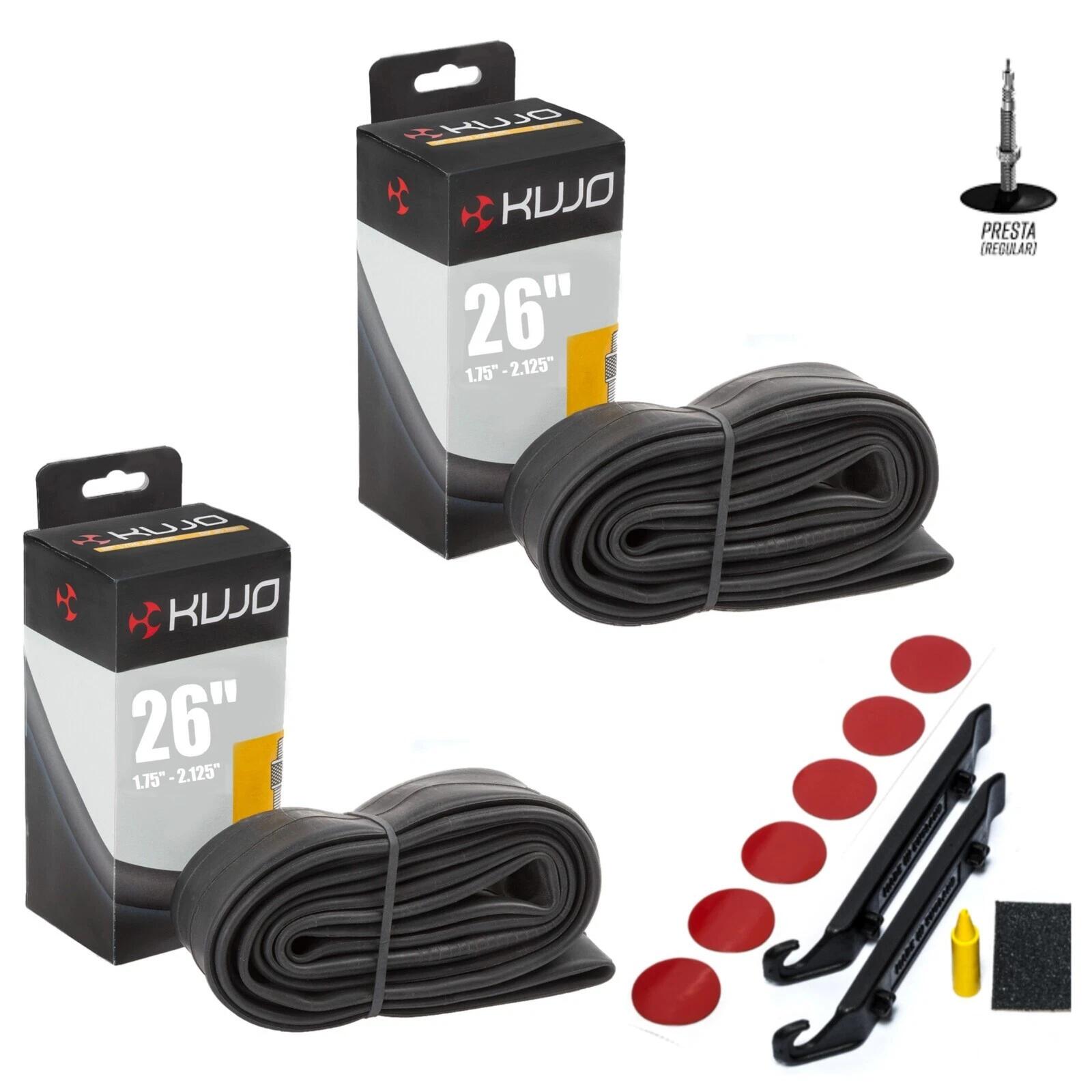 26" x 1.75-2.125 Butyl Rubber Inner Tube 48mm Presta x2 & Self Seal Repair Kit 1/2