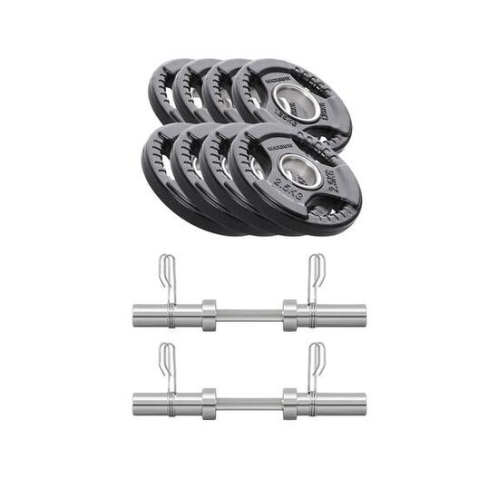 Zestaw hantli olimpijskich regulowanych UNDERFIT 2 x 12,5 kg gryf obciążenie