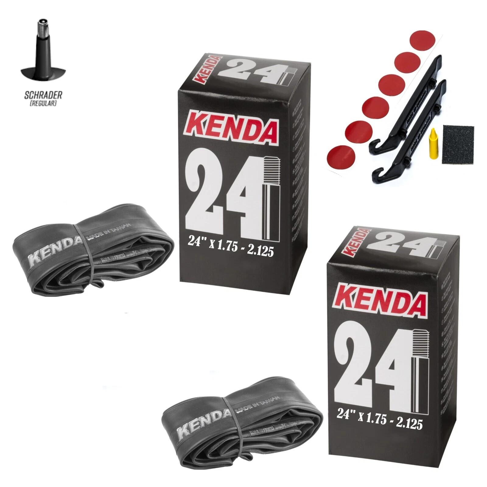 KENDA 24" x 1.75-2.125 Butyl Rubber Inner Tube 35mm Schrader x2 & Self Seal Repair Kit