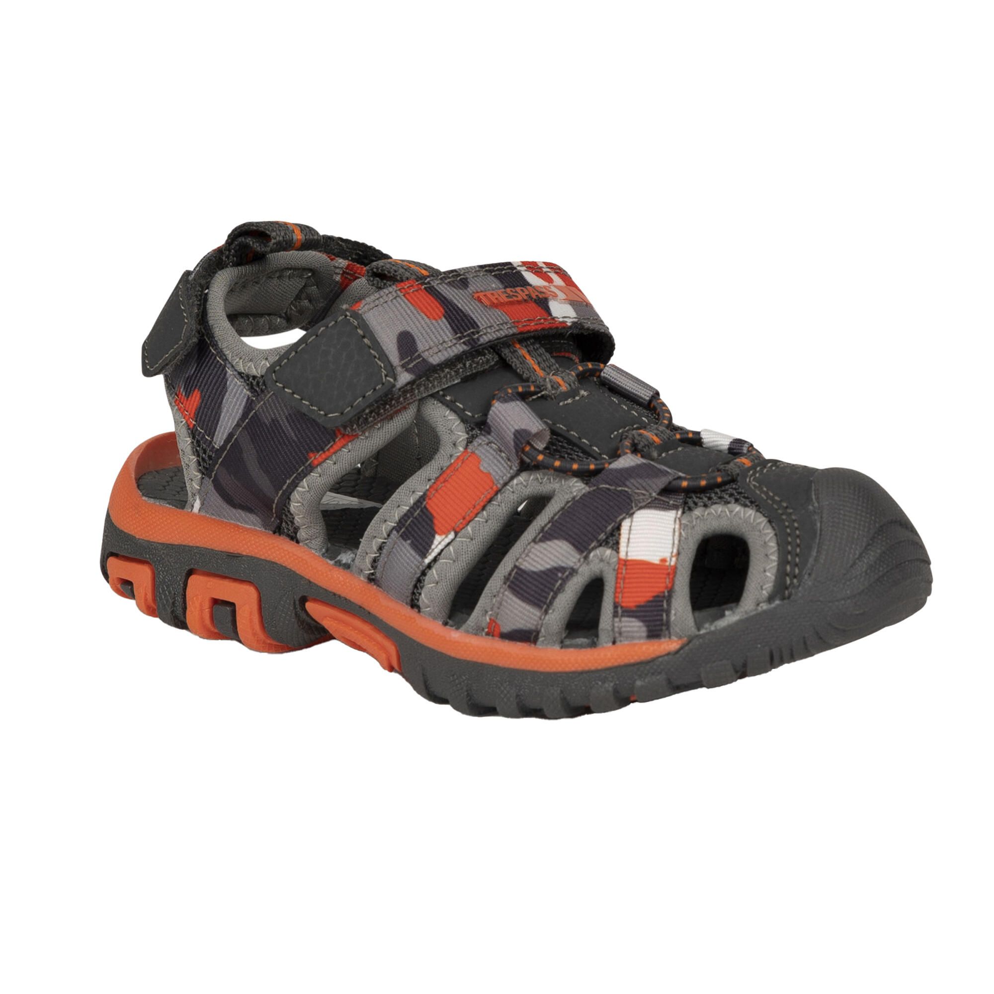 TRESPASS Childrens/Kids Jaime Sandals (Grey/Orange)