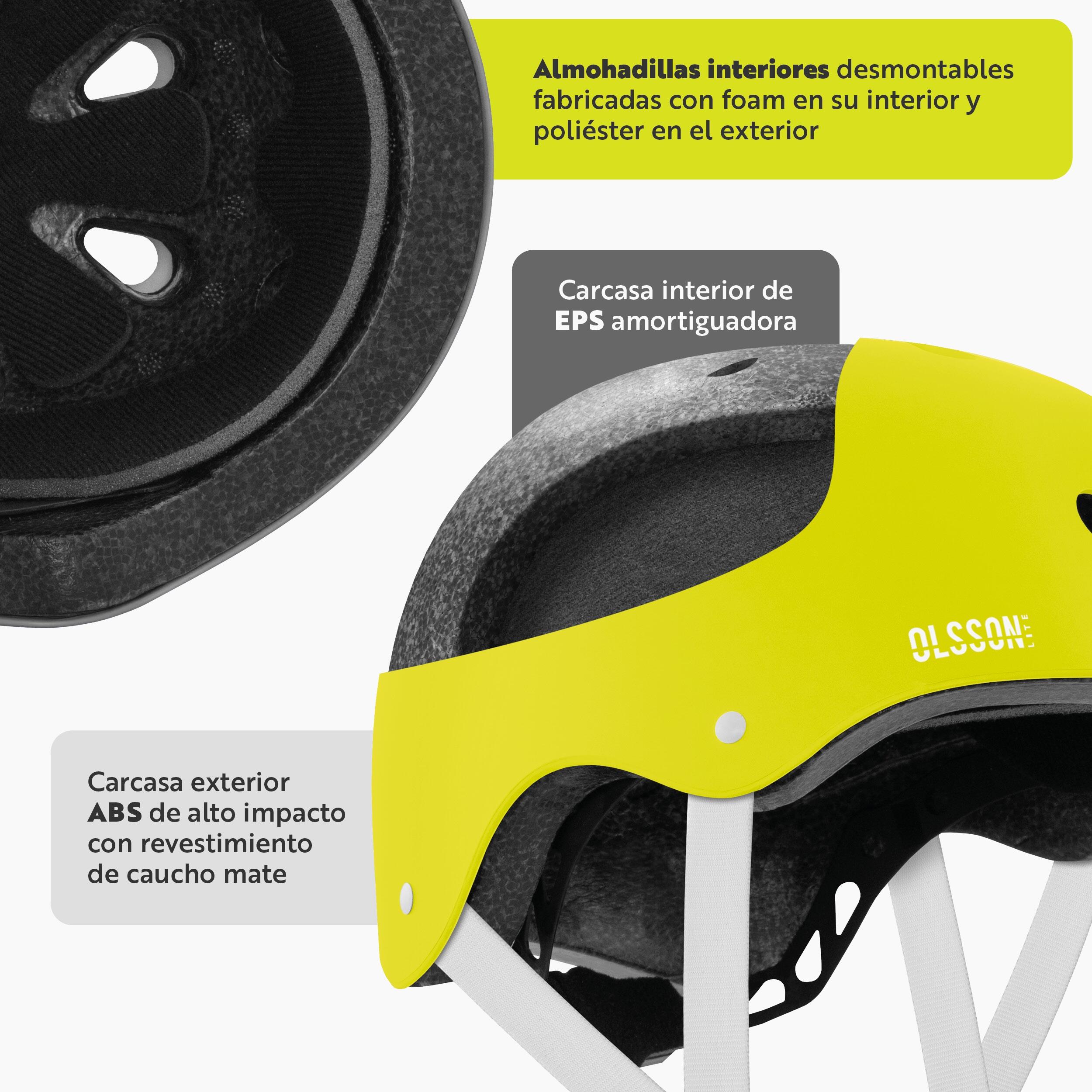Casco bambino OLSSON HERO Lime M-L 52–54cm – Per pattini skate bici monopattini 3/7