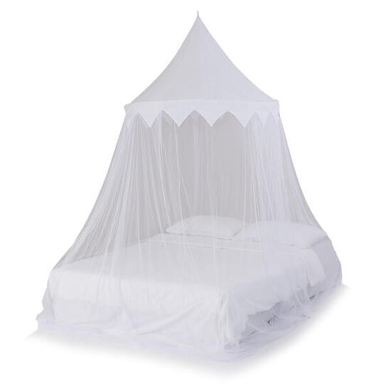 Moskitiera Marrakech XXL, Obwód 1400cm x wys.240cm, Górny pierścień 120cm Biała