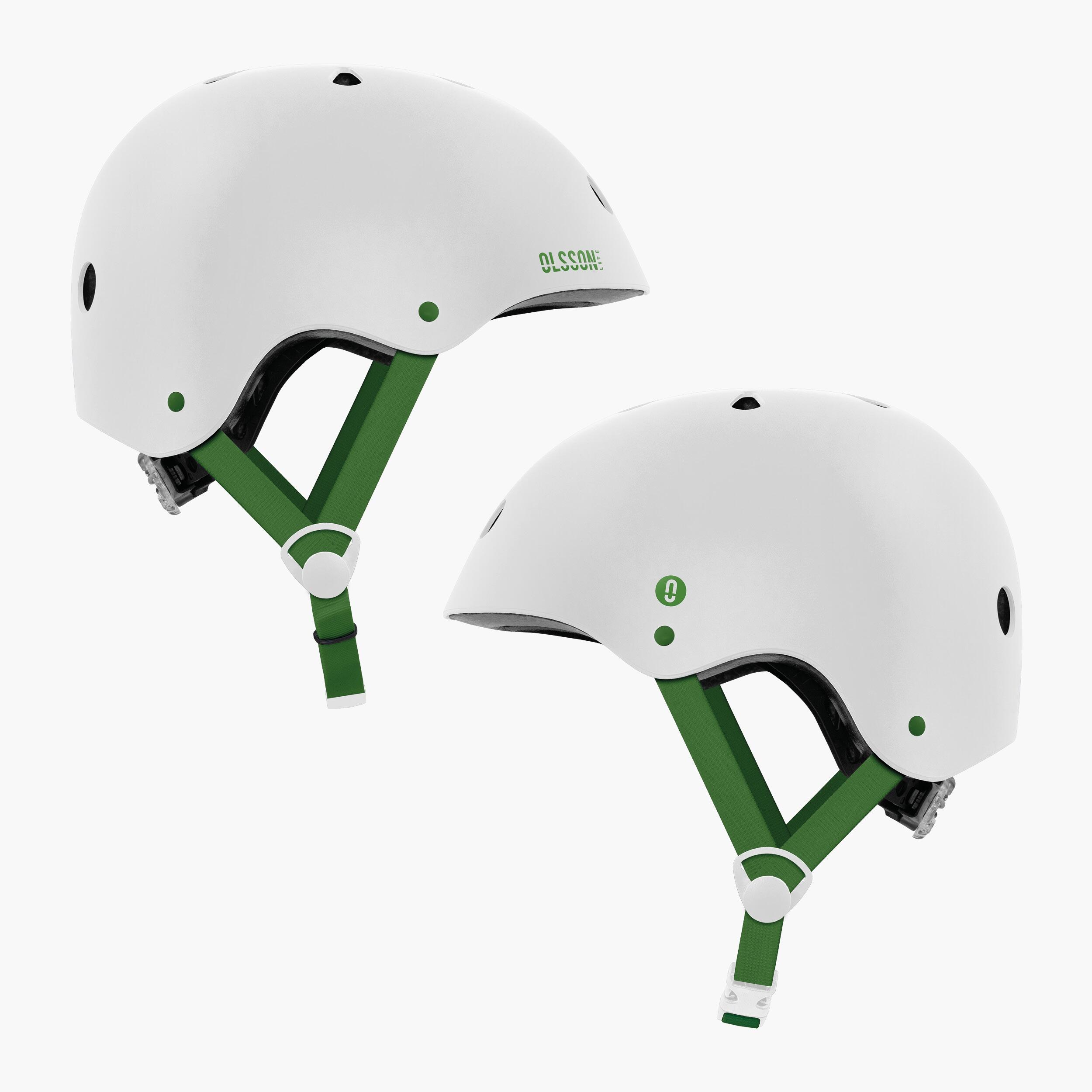 Casco niño OLSSON HERO Blanco M-L 52-54cm patines skates bicicletas patinetes 6/7