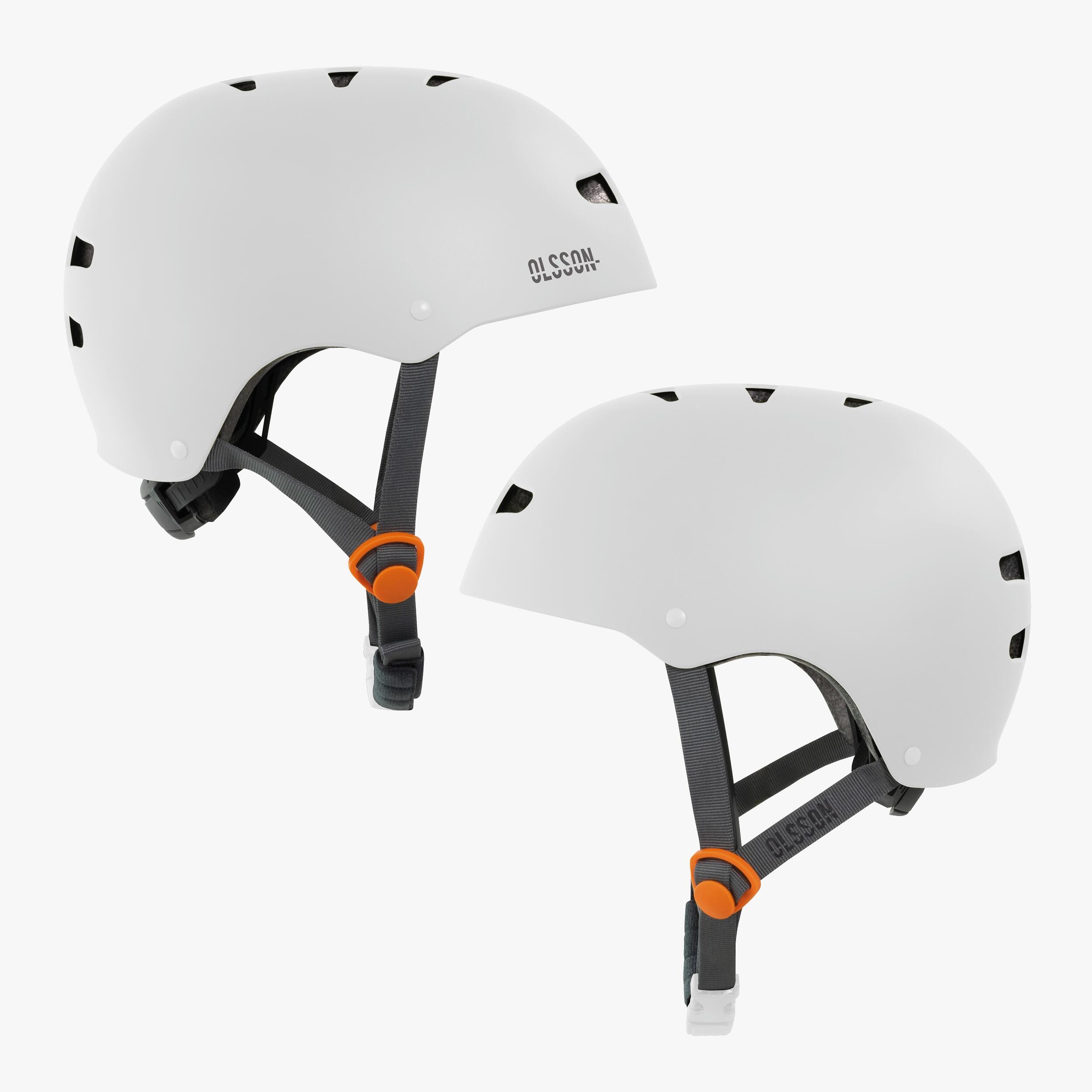 Casque trottinette OLSSON URBAN RIDER Blanc 54-56cm skate rollers vélo 7/7