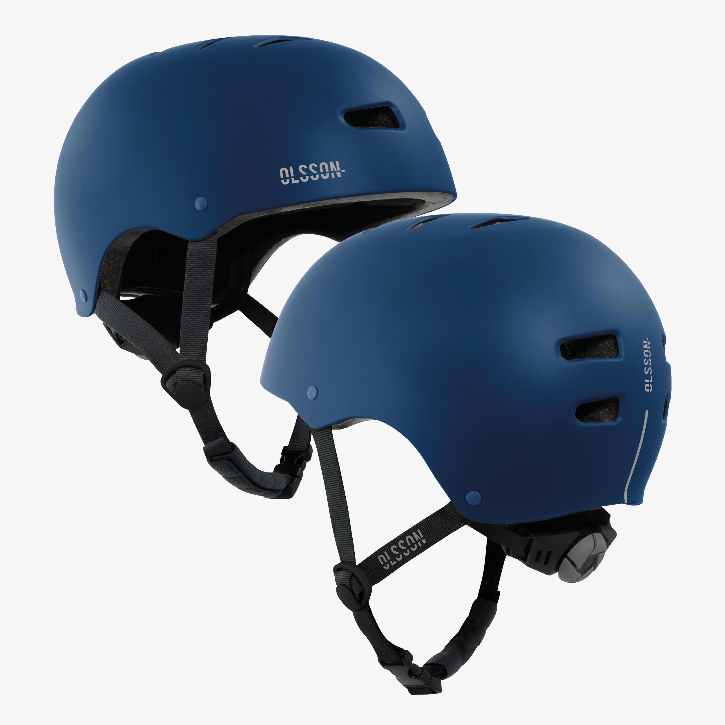 Olsson And Brothers - Casque Trottinette Olsson Urban Rider Bleu 56-58cm Skate Rollers Vélo - Casque - Bleu - Decathlon