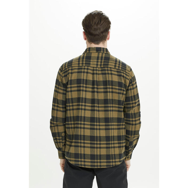 Holzfällerhemd Flannel M Checked Freizeit Herren Dark Olive WHISTLER