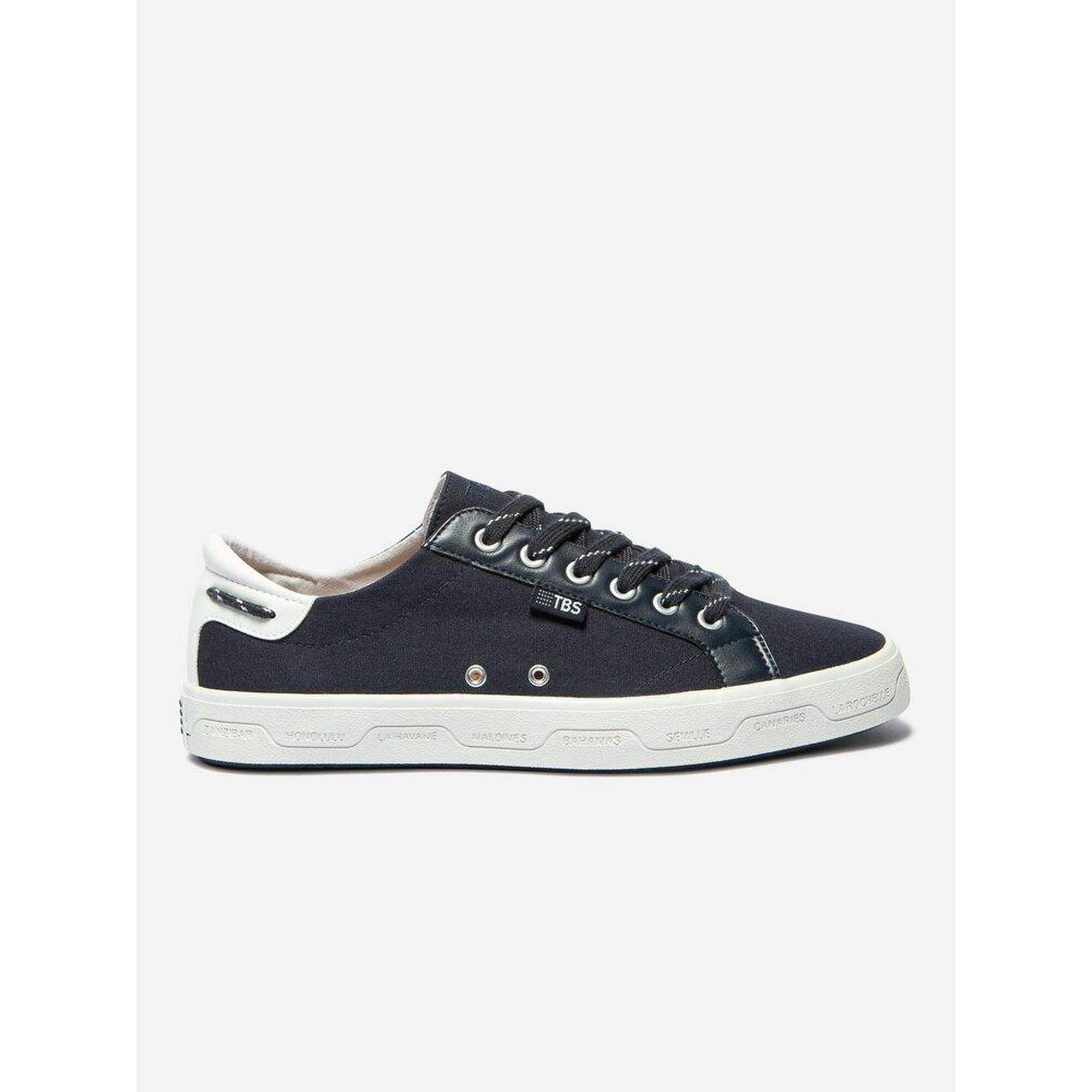 Tbs - Tennis Toile Homme Lanzaro Marine - 1973 - Baskets - Bleu|vert - Decathlon
