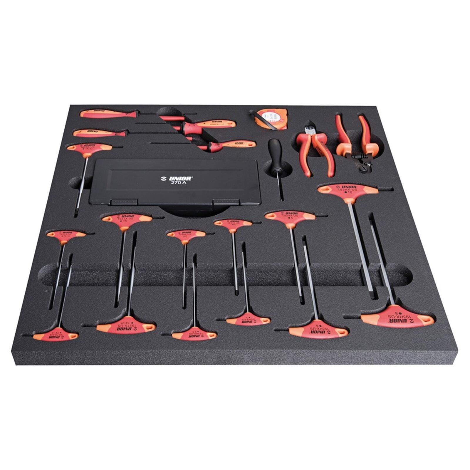 Unior - Kit Sos Pour Pédalier, Manivelle, Chaîne - Red - 560 X 570 X 40 Mm / 23 Pcs - - Bidon Porte-outils - Rouge - Taille Unique - Decathlon