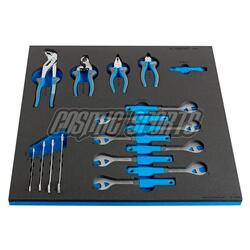 Set sos cône, clé, pince, démonte-pneus - 560 x 570 x 40 mm / 17 pcs - 3 kg -