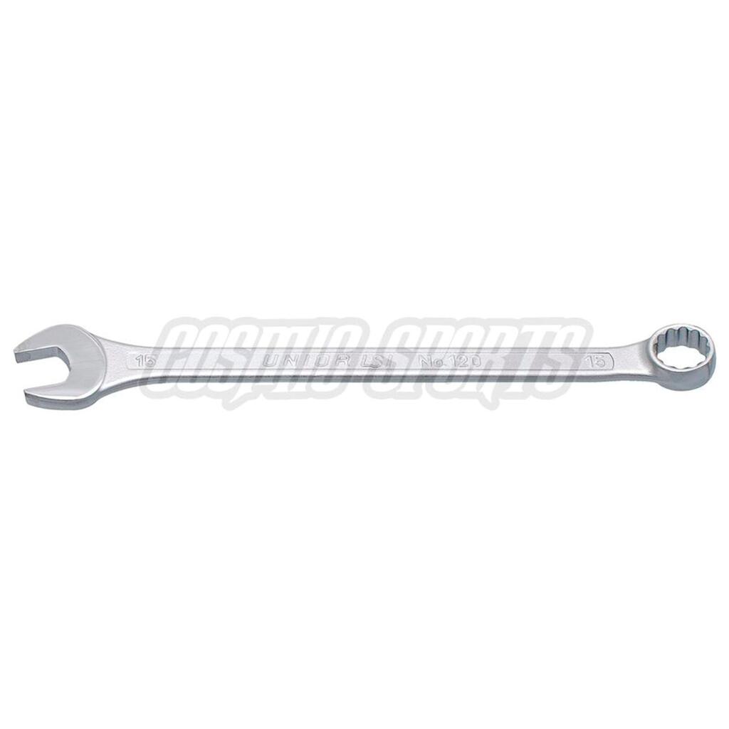 Unior 6 mm Long Combination Spanner, Chrome-Vanadium, Drop Forged