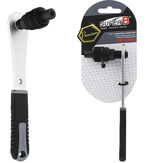 SuperB Kurbelabzieher TB-CR10, 2 in 1, Premium, für 4kant, ISIS und Octalink