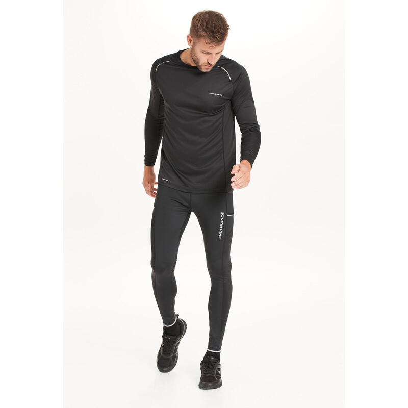 Tights Energy M Windblock Laufsport Herren Black Atmungsaktiv ENDURANCE